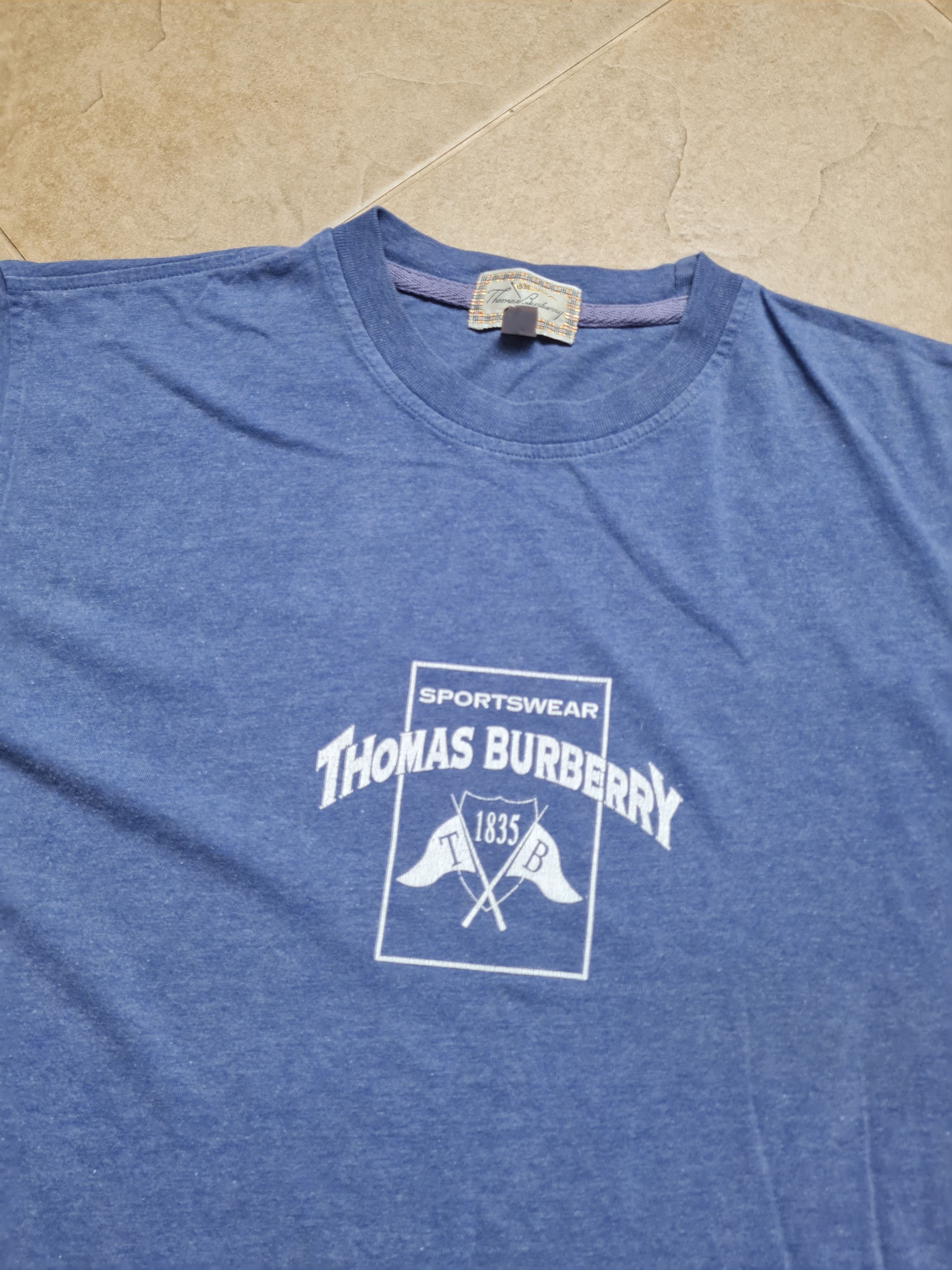 Burberry VintageThomas Burberry Big Logo T-shirt Retro Barberrys Size US L / EU 52-54 / 3 - 11 Thumbnail