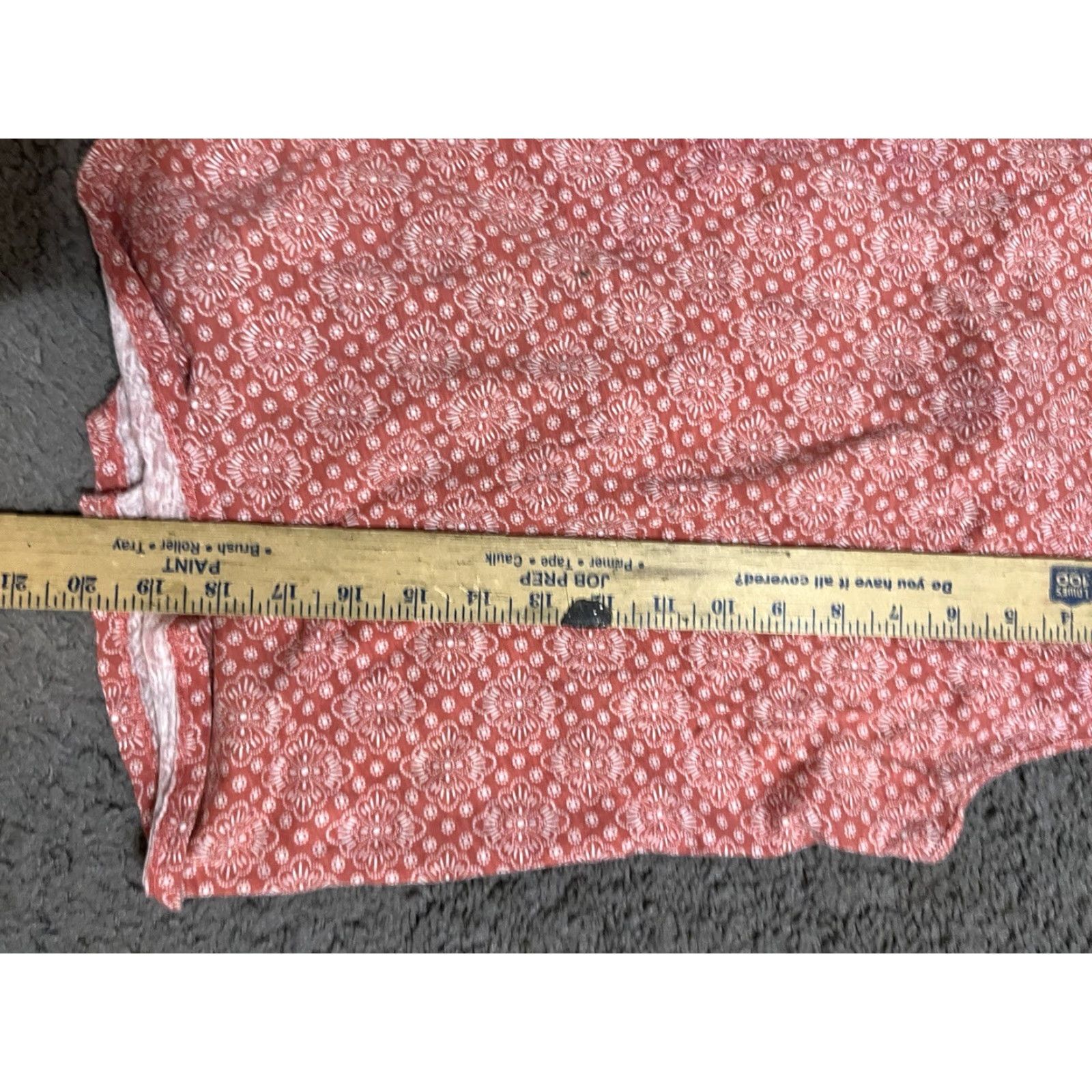 Ann Taylor VINTAGE Ann Taylor Loft Blouse Tie Back Sleeveless Floral Knit Cotton Red S Small Womens Blouse Size S / US 4 / IT 40 - 5 Thumbnail