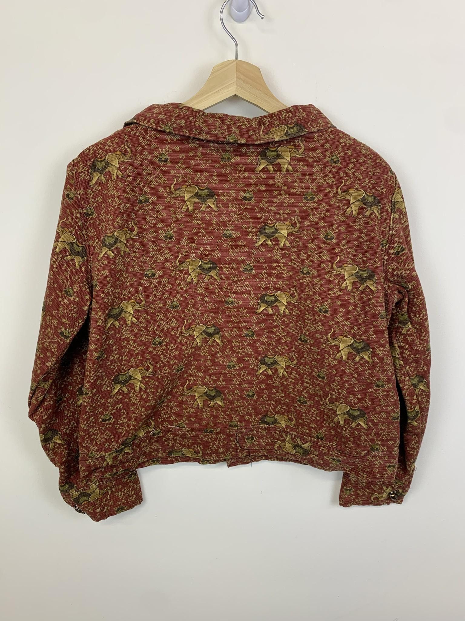 image of Patterned Cardigans x Vintage Covintgon Faux Fur Lined Suede Leather Jacket in White (Size XS)