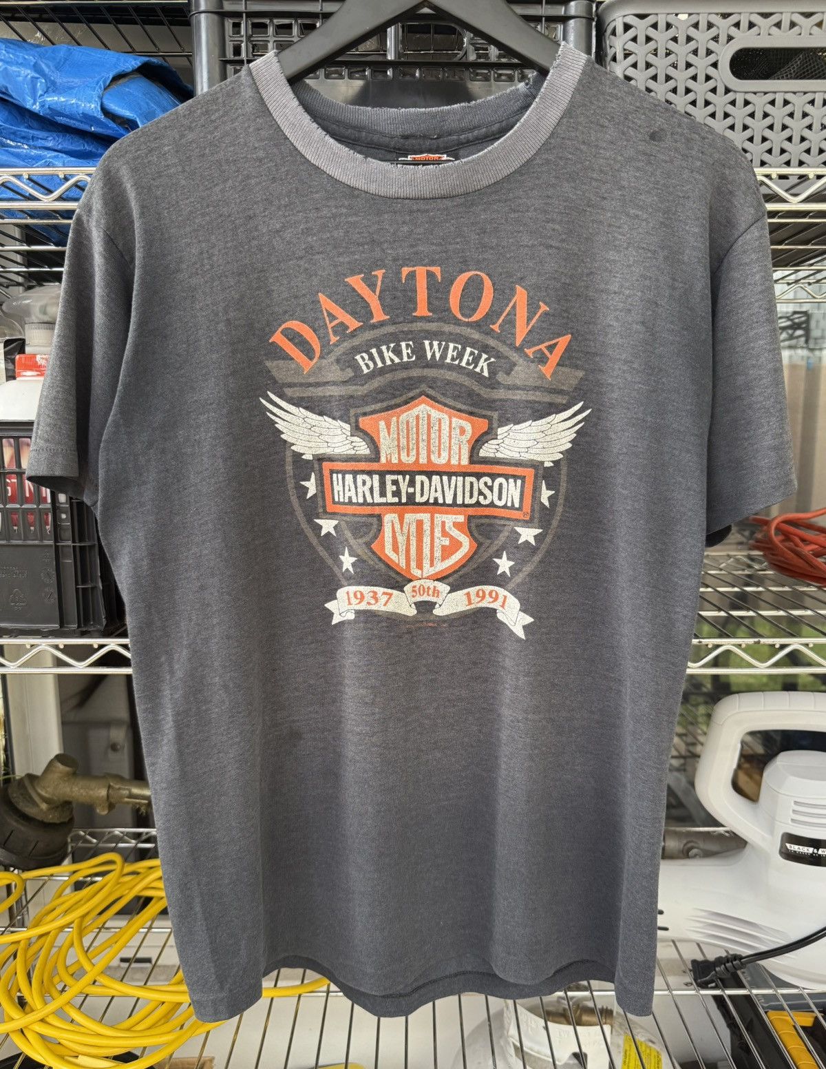 Harley Davidson 1991 Harley Davidson Super Faded Bike Week Size US M / EU 48-50 / 2 - 1 Thumbnail