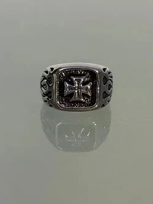 Ring Of Fire Silver Fire Cross Ring Size ONE SIZE - 1 Thumbnail