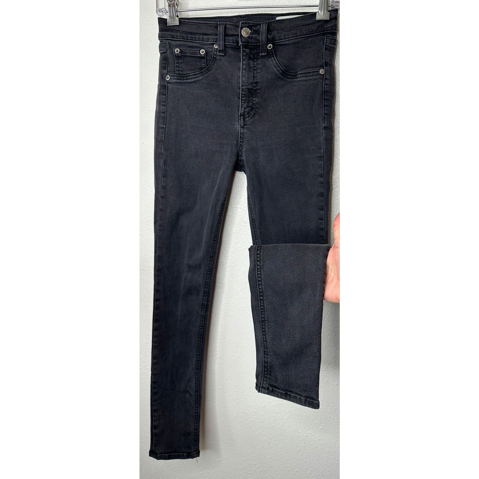 Rag & Bone Rag & Bone Dark Gray High Rise Ankle Skinny Jeans 26 Size 26" / US 2 / IT 38 - 1 Thumbnail