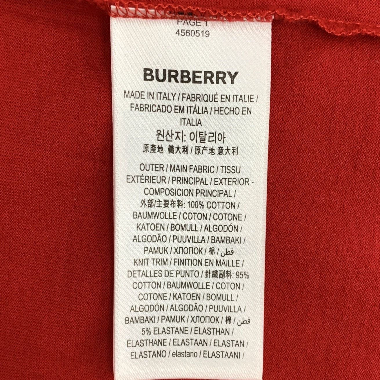 Burberry Burberry Red Deer Print Cotton Crew Neck T-shirt K26WX Size US S / EU 44-46 / 1 - 7 Thumbnail