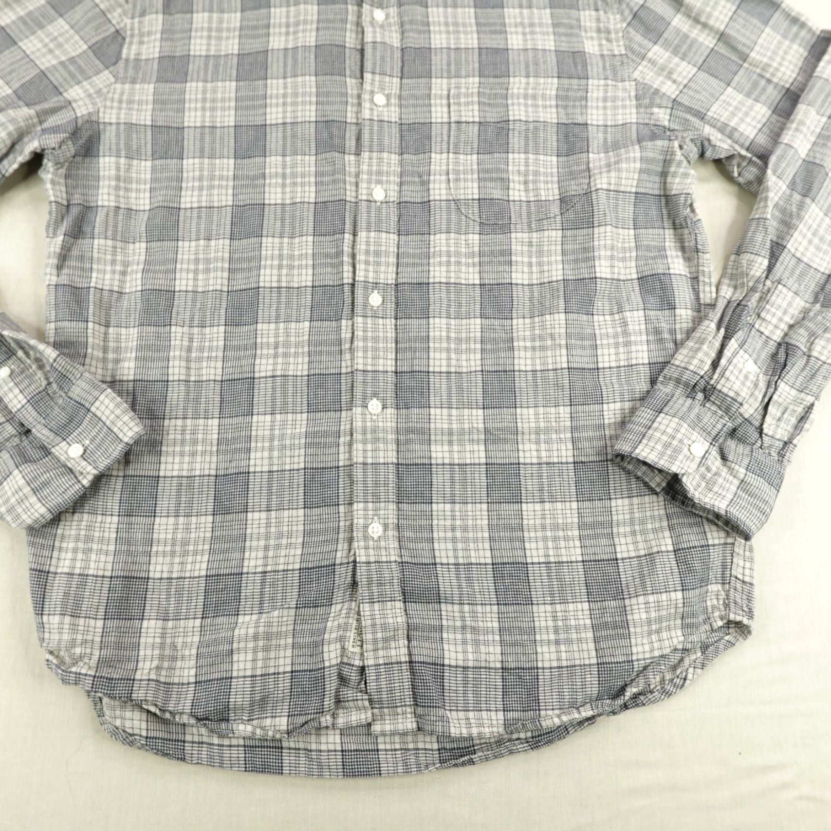 J.Crew J.CREW Shirt Mens Large Blue Gray Plaid Button-Up Linen Shirts Casual Outdoor Button-Down Pockets N/A Size US L / EU 52-54 / 3 - 4 Thumbnail