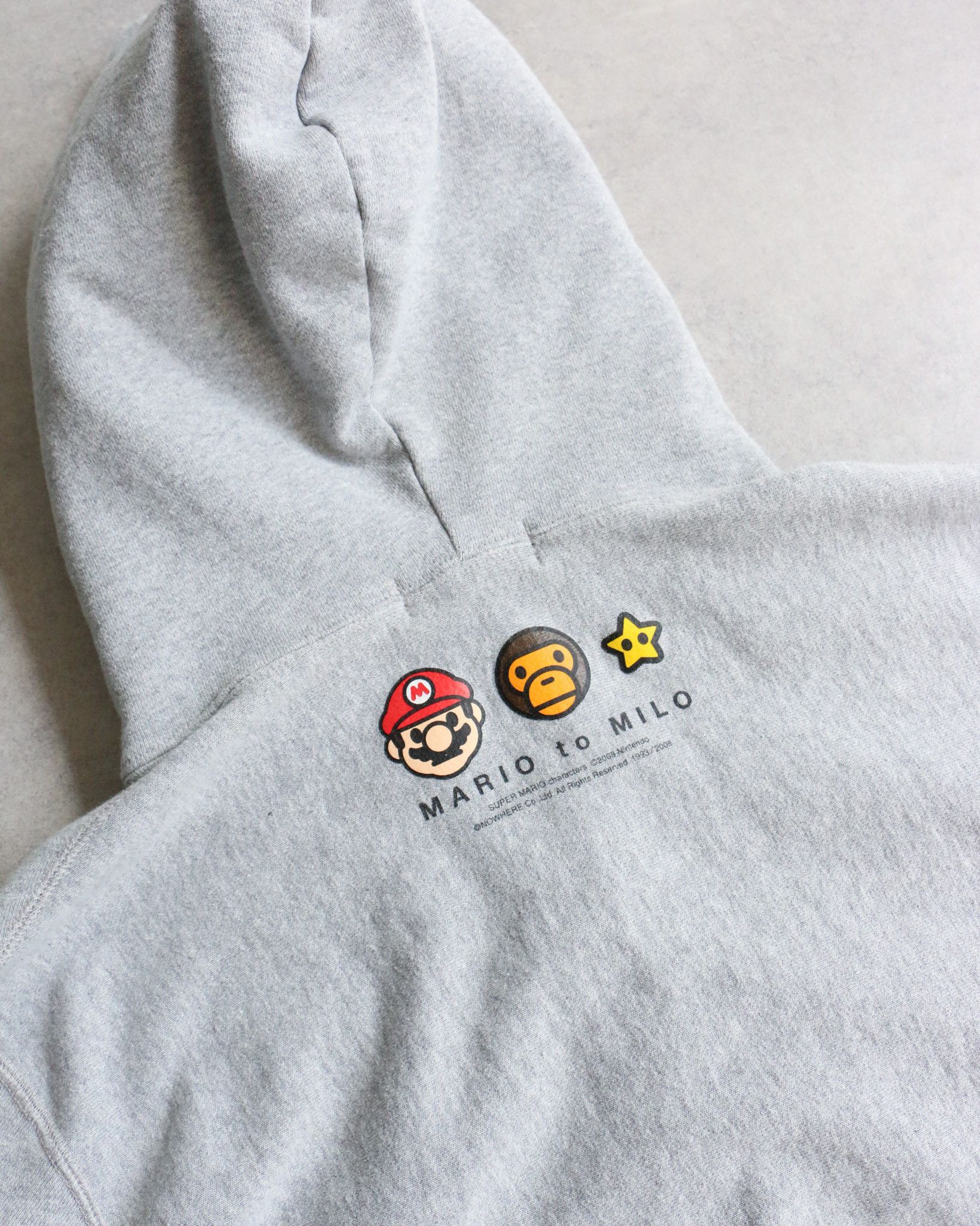Bape BAPE Baby Milo Super Mario Zip Up Hoodie Grey Size US M / EU 48-50 / 2 - 5 Thumbnail