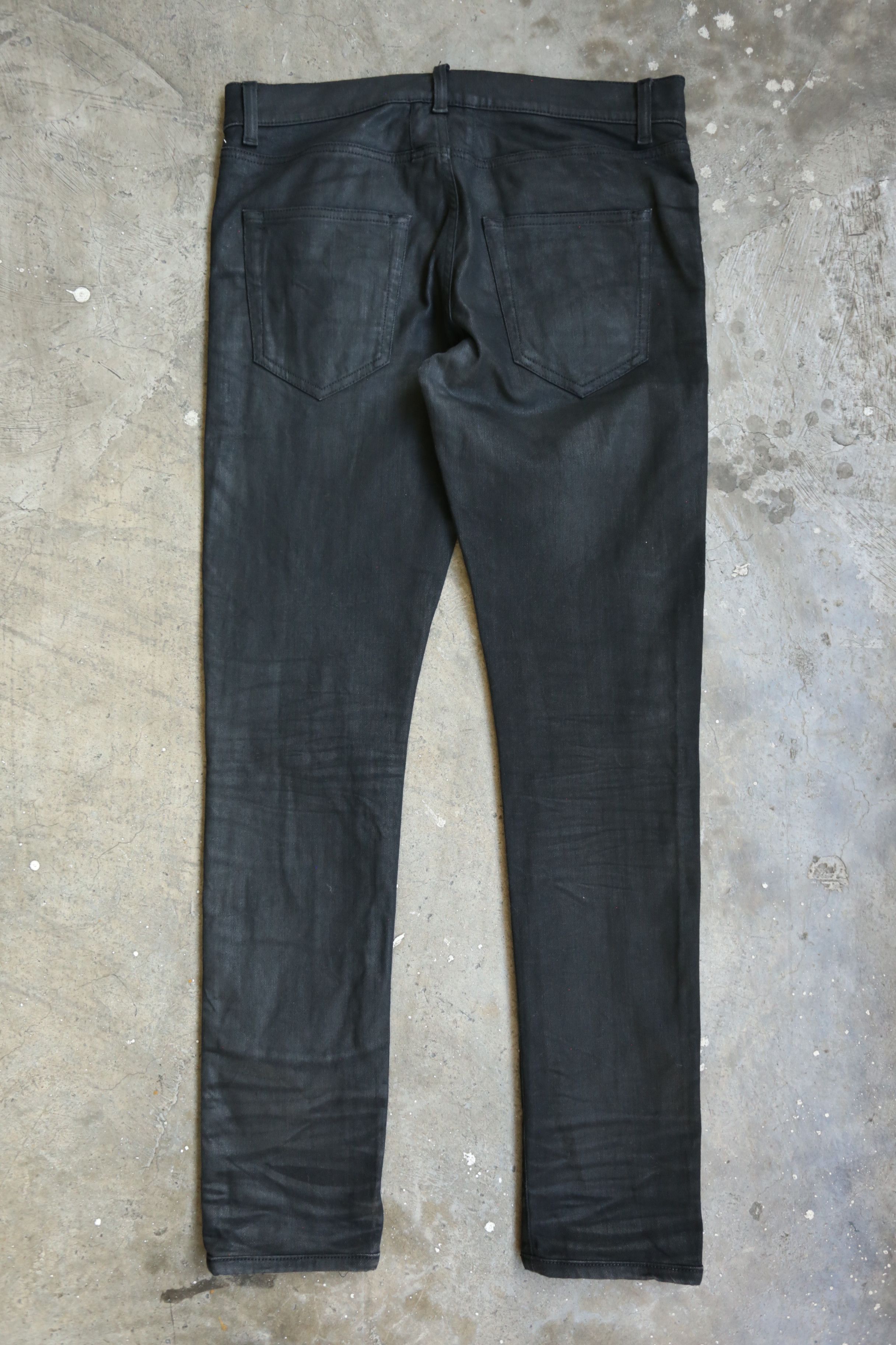 Saint Laurent Paris SLP - Hedi Slimane - F/W 15 - D02 Waxed Denim Jean Size US 30 / EU 46 - 2 Thumbnail
