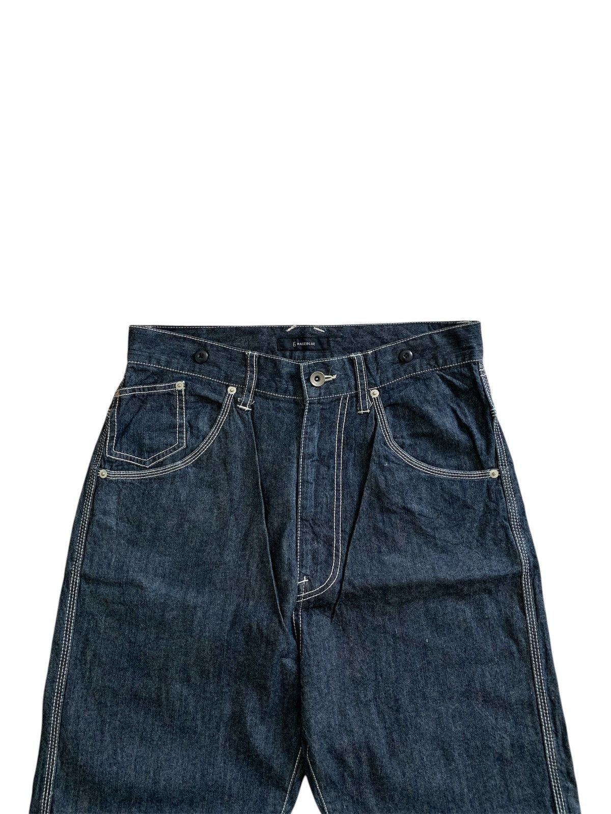Japanese Brand Rageblue Denim Wide Baggy Pants Size US 32 / EU 48 - 3 Thumbnail