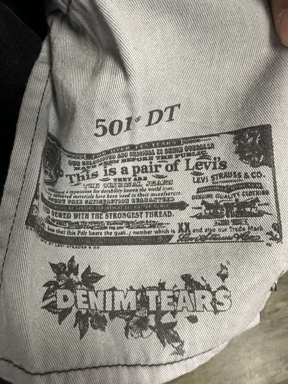 (B).Stroy × DENIM TEARS Denim tears size 30 pre owned b stroy jeans Size US 30 / EU 46 - 11 Thumbnail