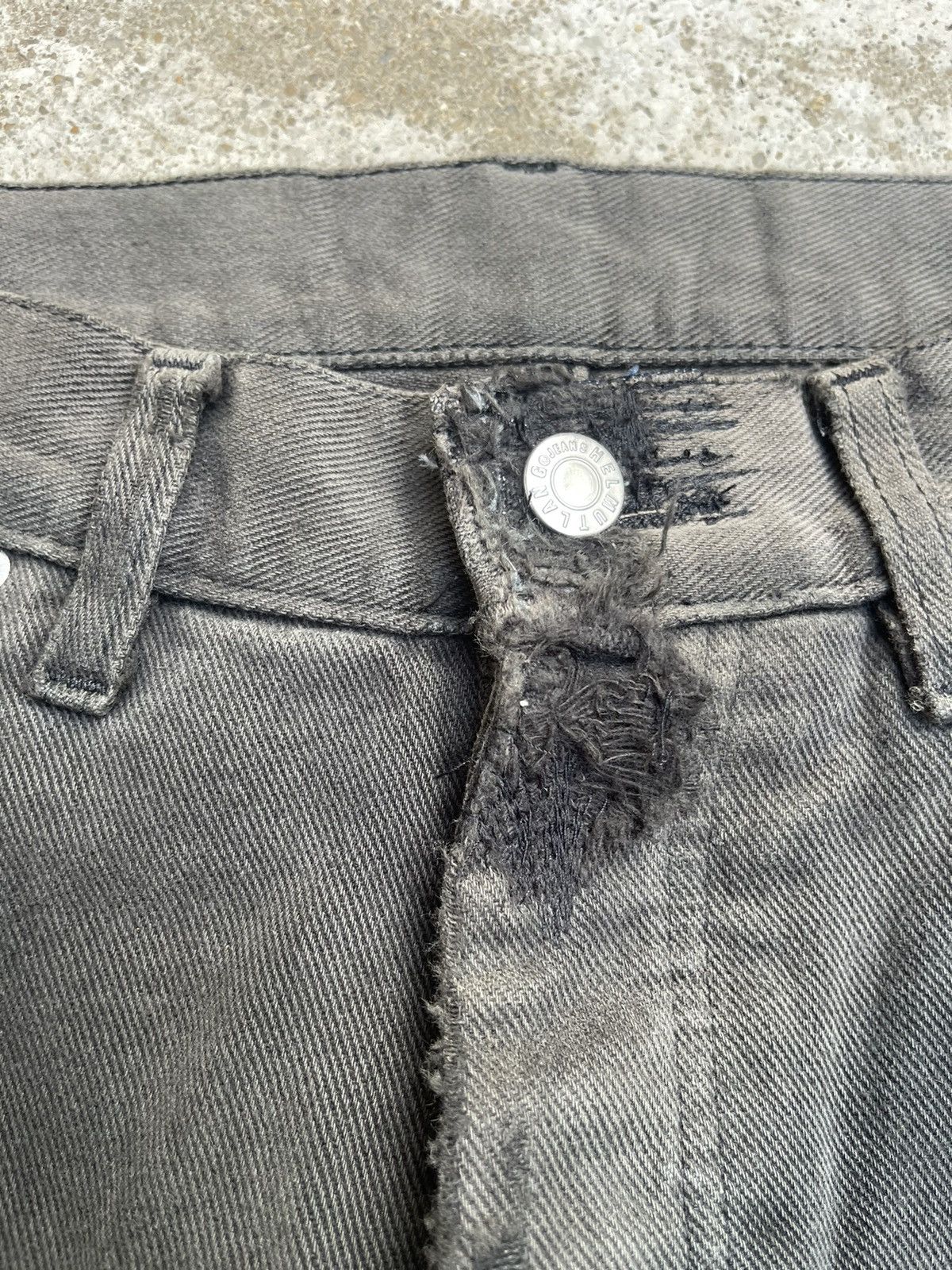 Helmut Lang Helmut Lang Black Distressed Denim (90s Rare Archive Grail) Size US 30 / EU 46 - 6 Thumbnail