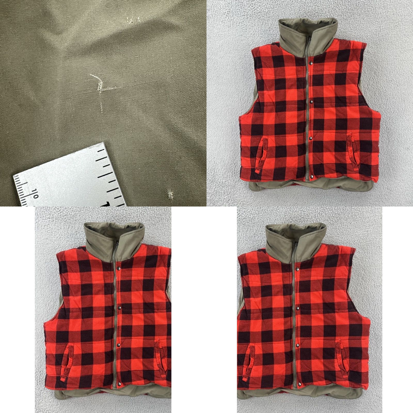 Vintage VINTAGE Reversible Vest Men’s Size Large Khaki Brown & Red Flannel Lined EUC Vest Men L Red Flannel Reversible Puffer Jacket Style Casual Brown Size US L / EU 52-54 / 3 - 9 Thumbnail