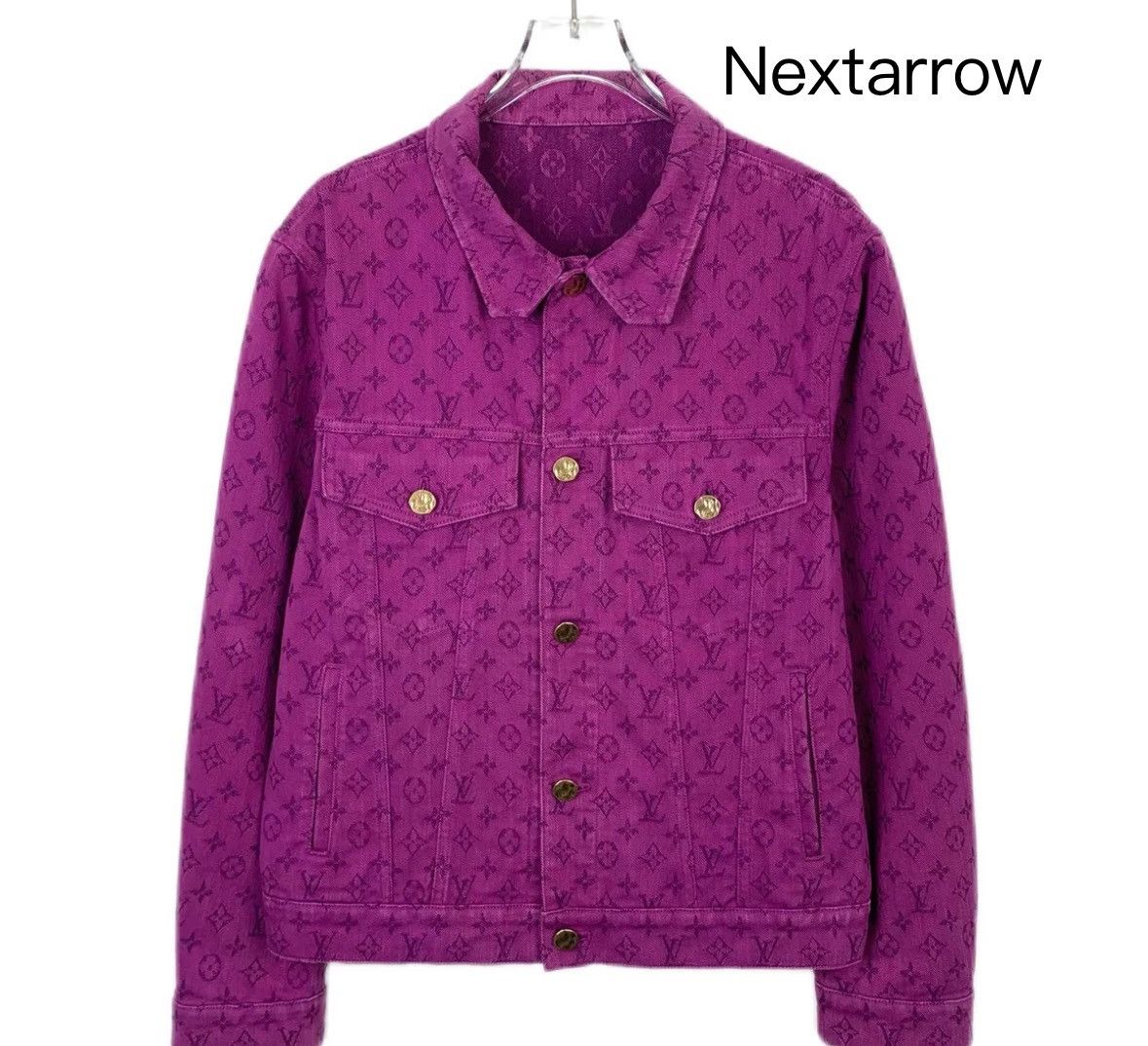 Louis Vuitton Louis Vuitton Lv purple logo with cotton denim jacket Size US M / EU 48-50 / 2 - 1 Thumbnail