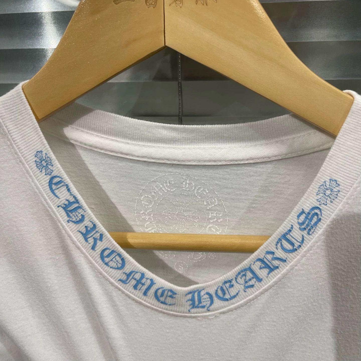 Chrome Hearts Chrome Hearts Blue Pocket Short Sleeve Sanskrit Print S Size US S / EU 44-46 / 1 - 3 Thumbnail