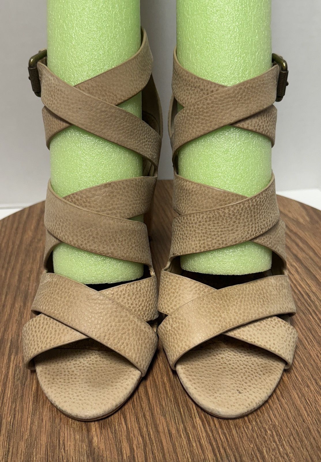 Splendid Splendid Jimmy Crisscross Mushroom Wooden Block Heel Size US 10 / IT 40 - 2 Thumbnail