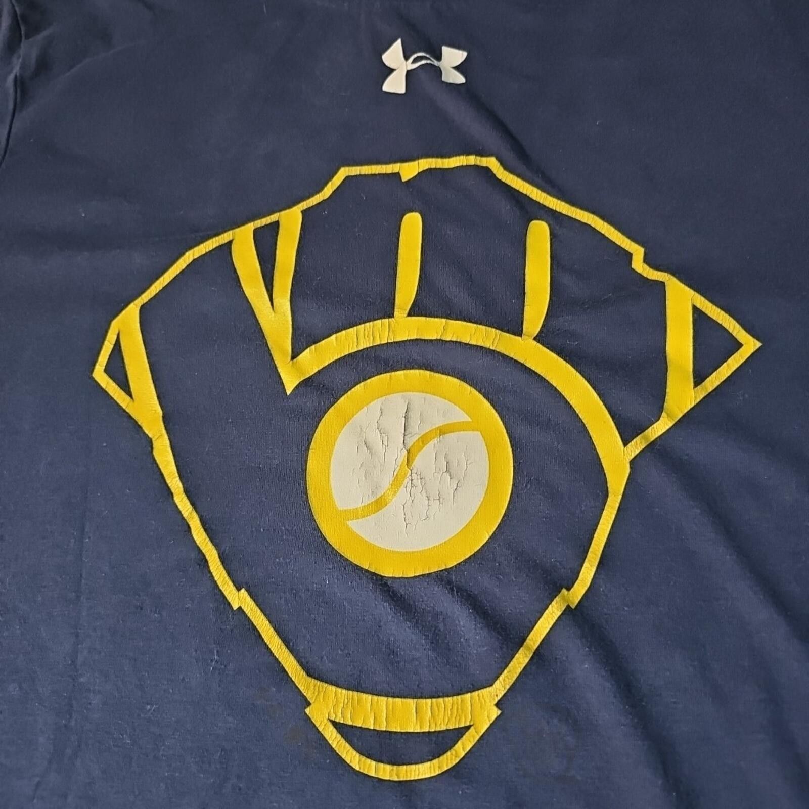 Under Armour Under Armour S Milwaukee Brewers Loose Heatgear Tshirt Size ONE SIZE - 2 Thumbnail