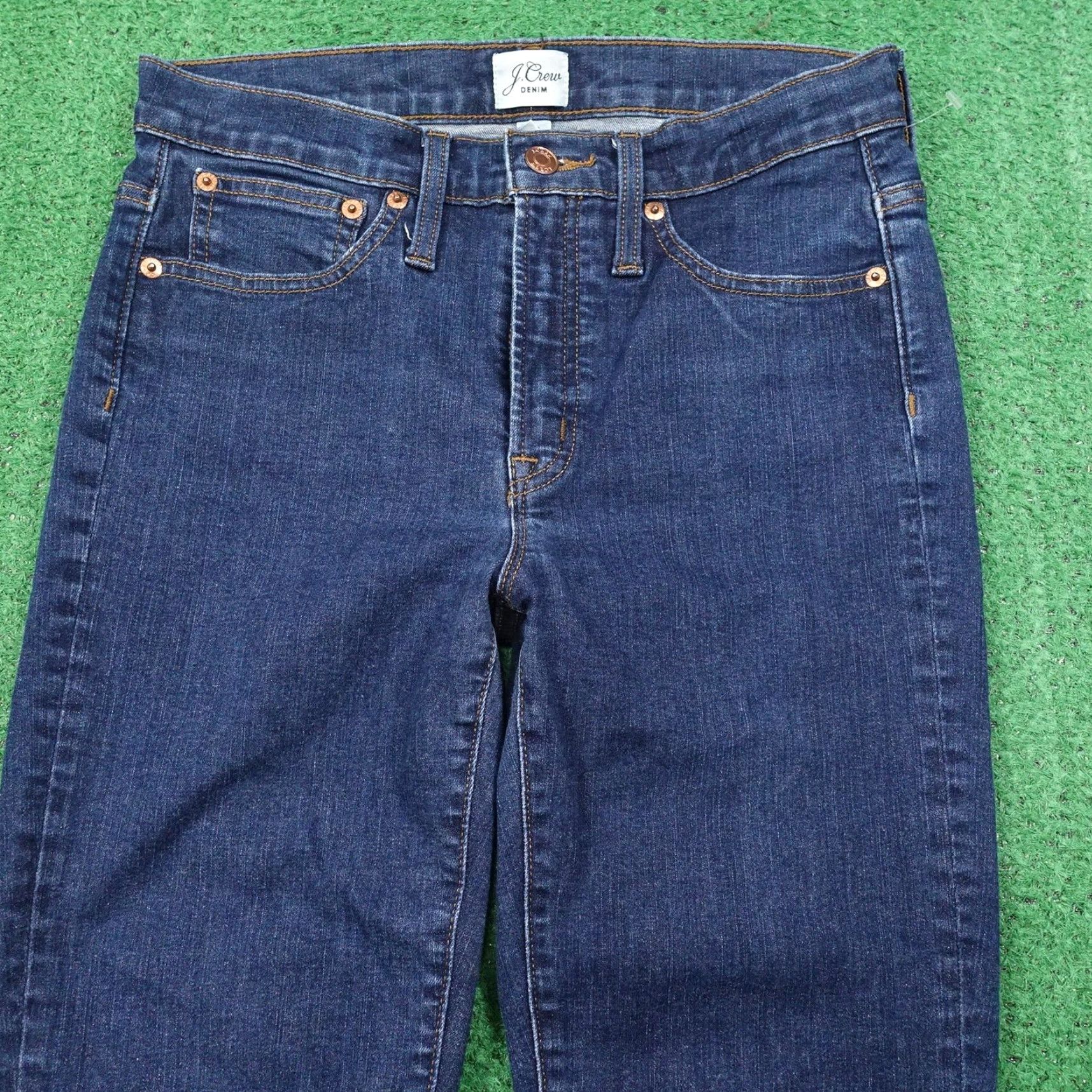 J.Crew J.CREW Jeans Womens 27 Blue 9 Inch Toothpick Skinny Stretch Denim Dark Wash Size 27" / US 4 / IT 40 - 2 Thumbnail