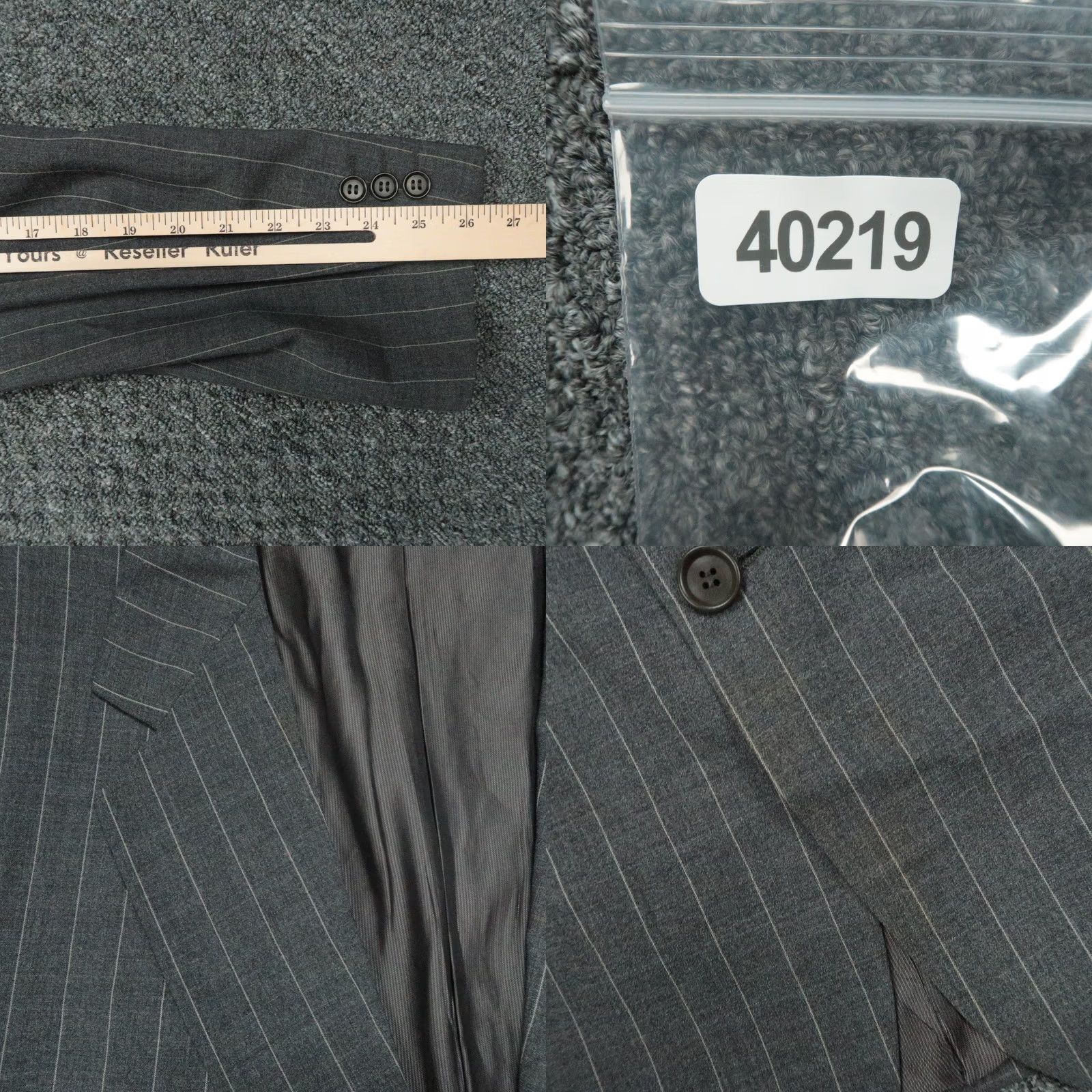 Ermenegildo Zegna Ermenegildo Zegna Blazer Mens 46R Gray Stripe Wool Sport Coat Size 46R - 9 Thumbnail
