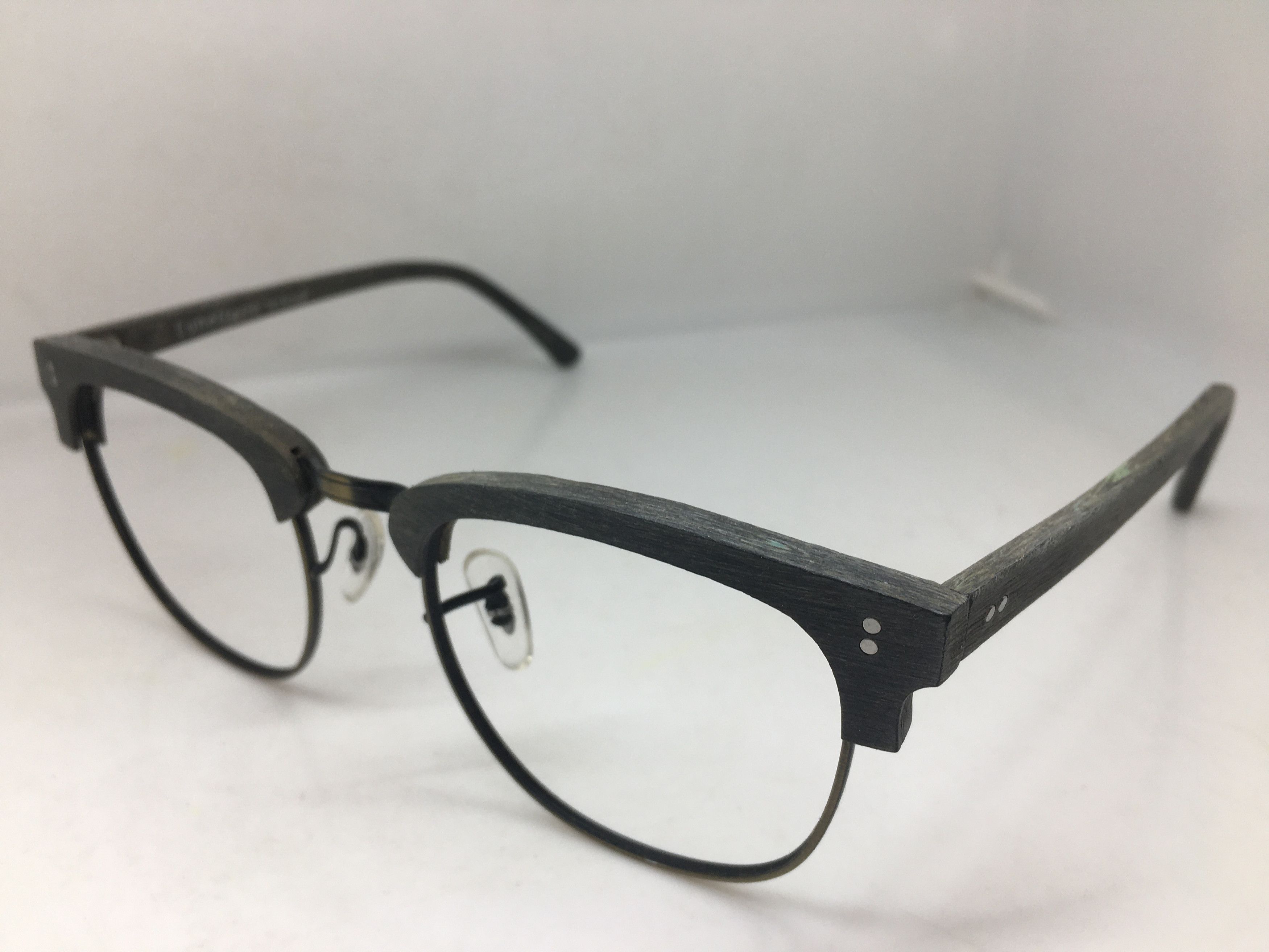 Other Lunetterie Faux Wood Malcolm X Grey Copper RX Eyeglasses Size ONE SIZE - 3 Thumbnail