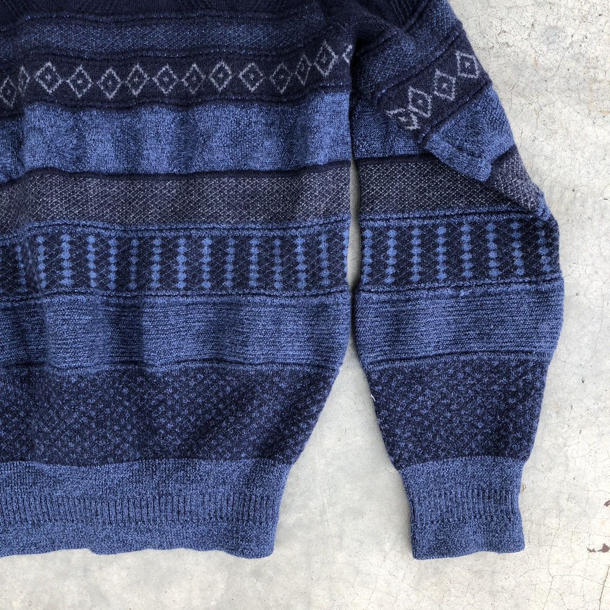 Japanese Brand 🔴Vintage Knitsweater Strecth/Memeri Like Coogi Pattern Size US M / EU 48-50 / 2 - 11 Thumbnail