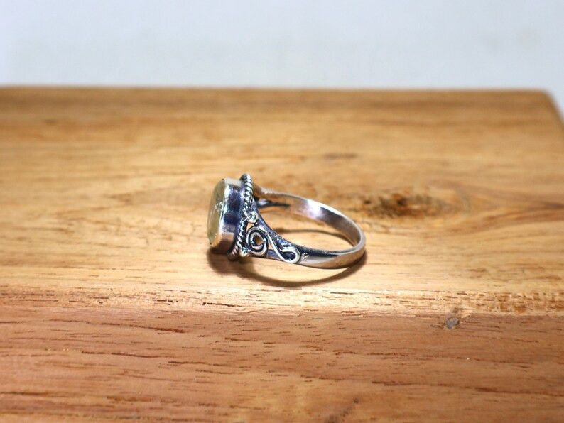 Handmade Lemon Quartz Ring: Handmade 925 Sterling Silver Boho Jewelry Size ONE SIZE - 5 Thumbnail