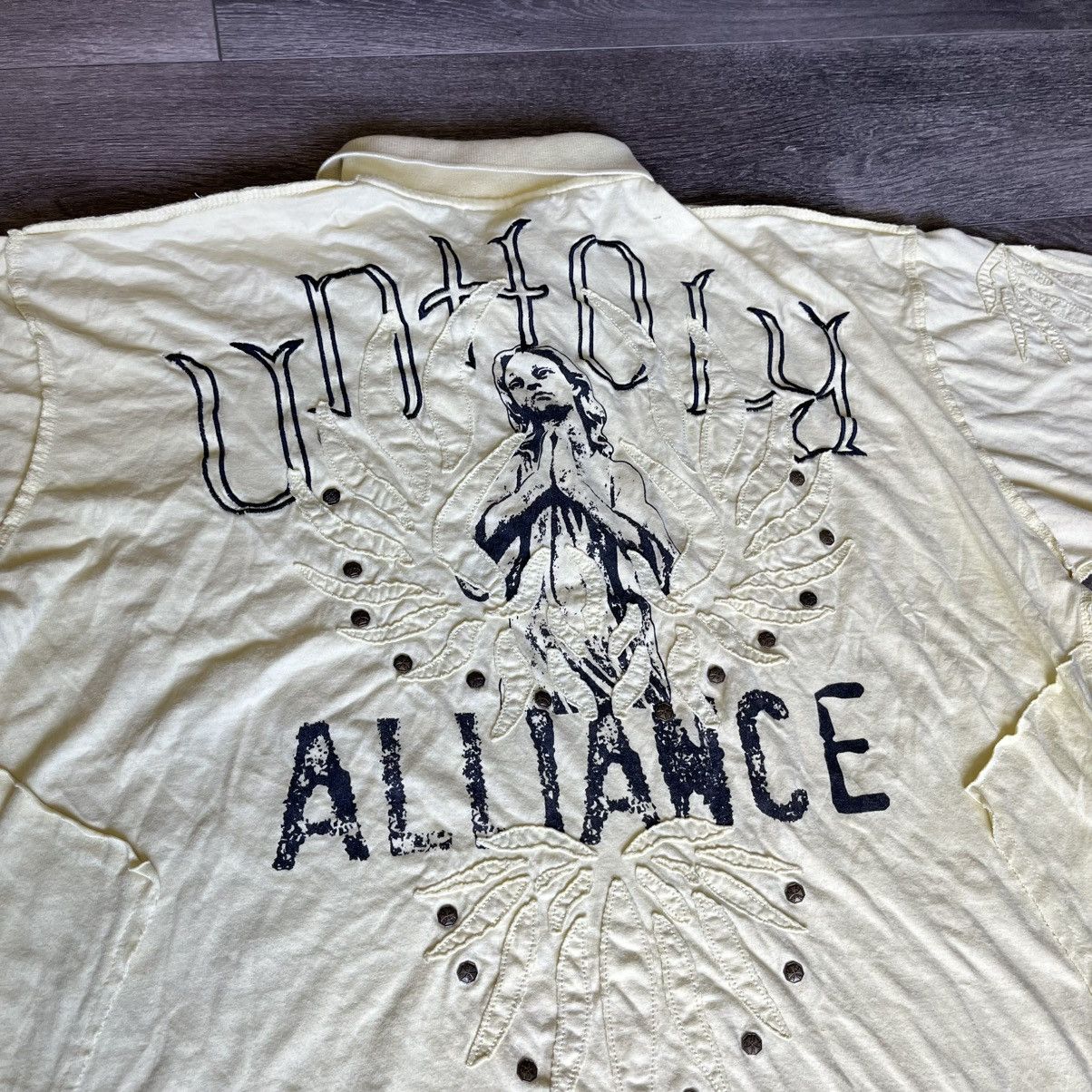 Affliction × Black Label × Vintage Vintage Y2K Blac Label Affliction Unholy Alliance Polo Shirt Size US XL / EU 56 / 4 - 3 Thumbnail