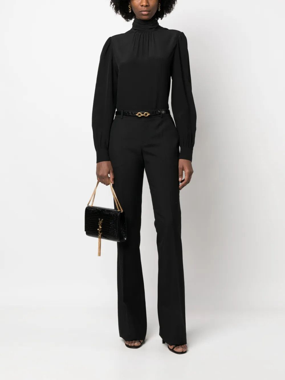 Saint Laurent Paris o1y0126 Casual Pant in Black Size 32" / US 10 / IT 46 - 4 Thumbnail