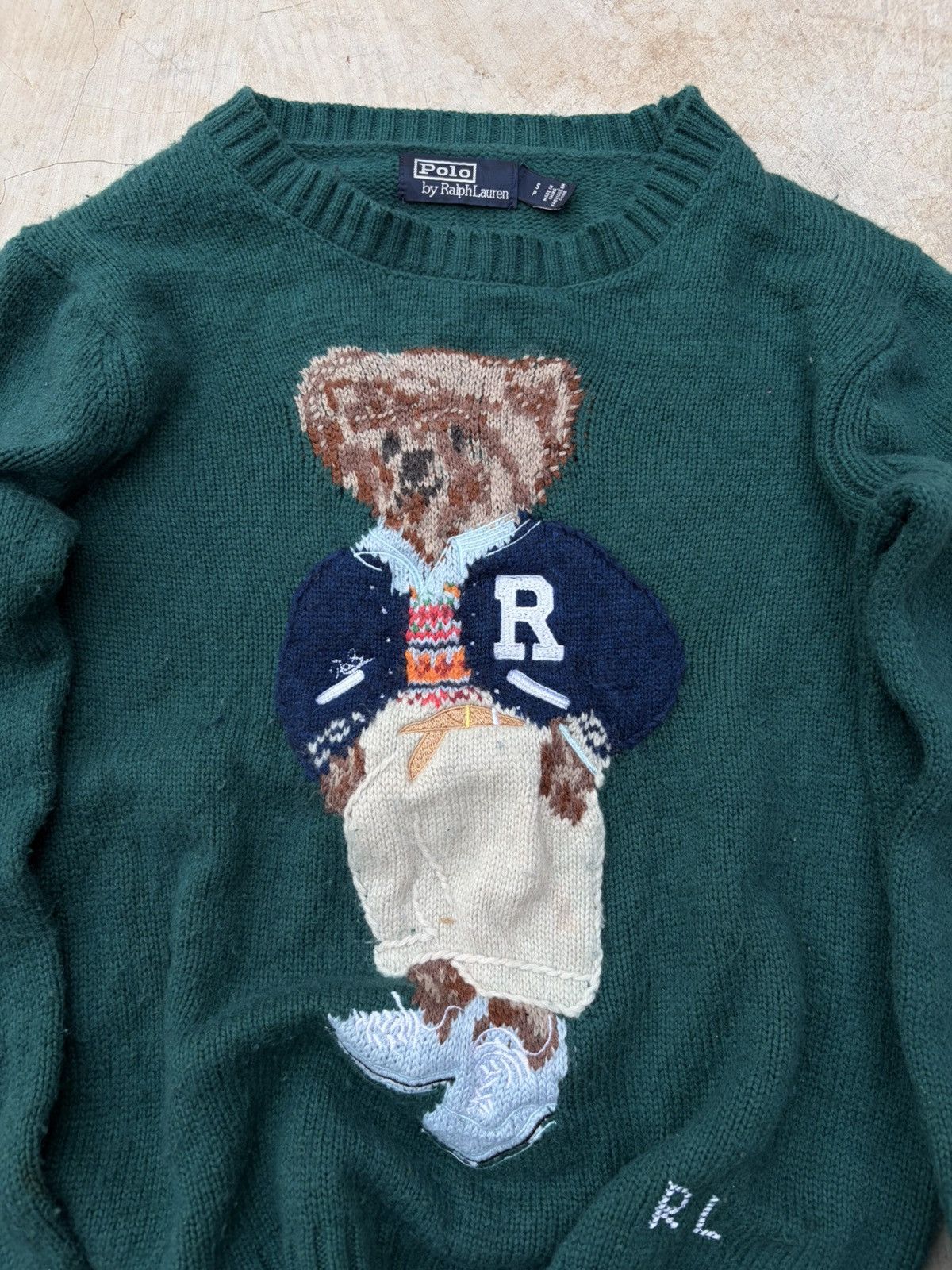 Polo Ralph Lauren Vintage 00s Polo Ralph Lauren Bear Knit Sweater Size US S / EU 44-46 / 1 - 2 Thumbnail