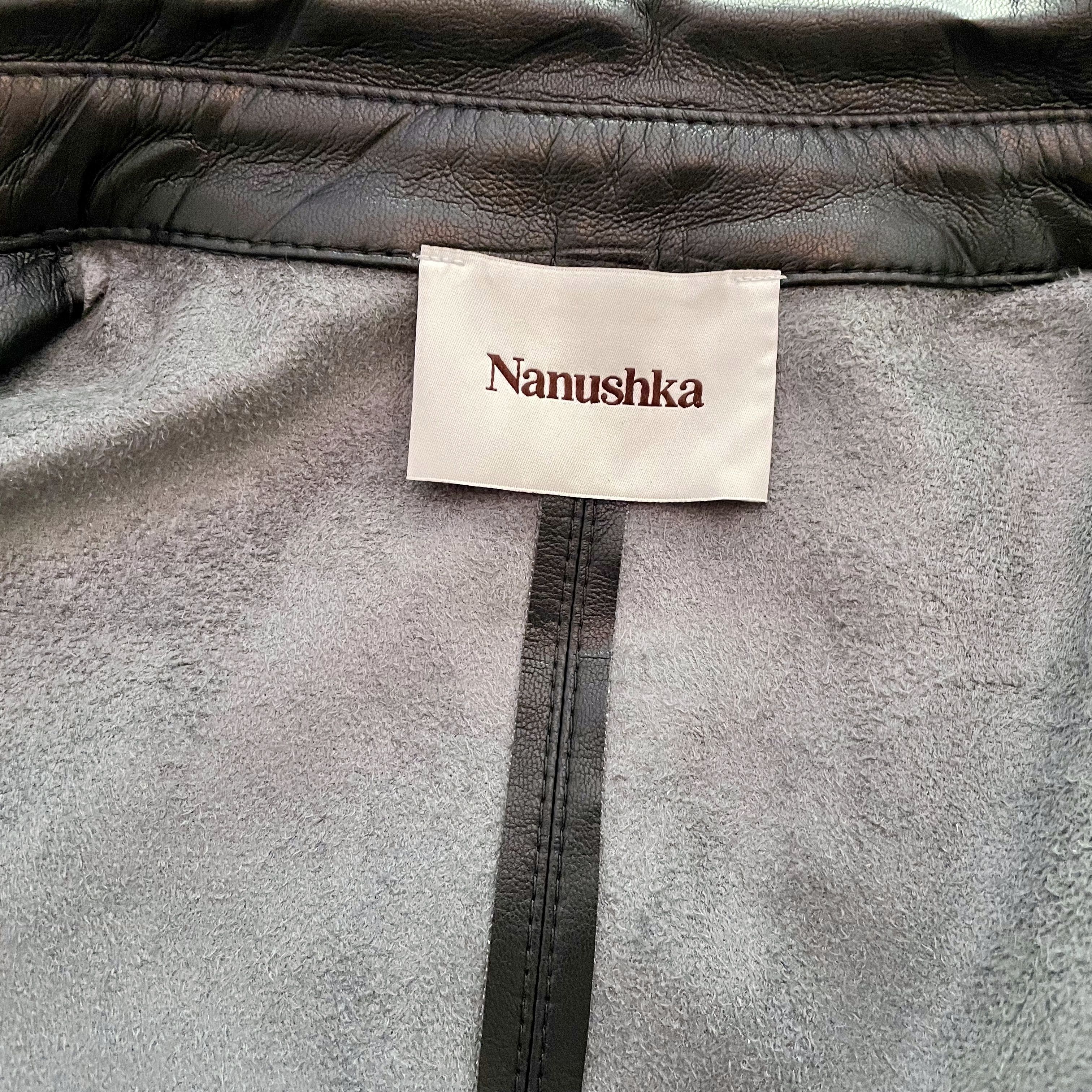 Nanushka Nanushka Black Naum Okobor™ vegan leather shirt jacket, S Size S / US 4 / IT 40 - 11 Thumbnail