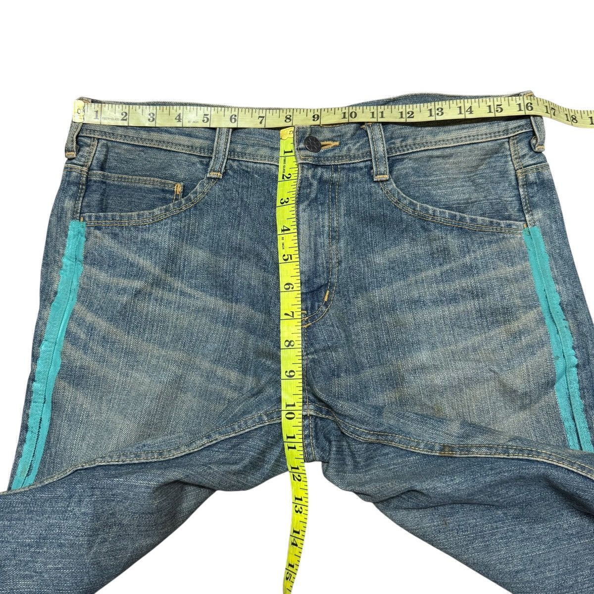 Hysteric Glamour OZONE ROCKS Distressed Denim Painter Jeans Size US 33 - 15 Thumbnail