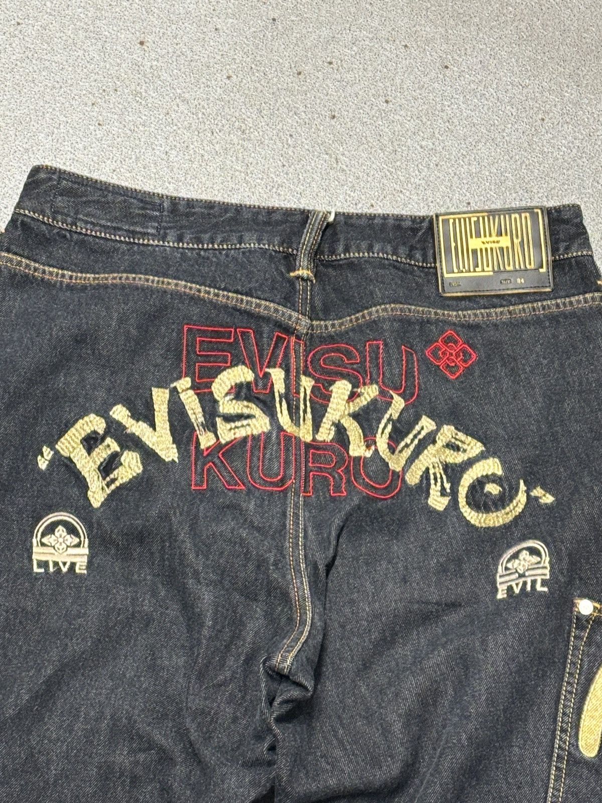 Evisu Evisu Kuro Embroidered Heavyduty Jeans Size US 34 / EU 50 - 11 Thumbnail