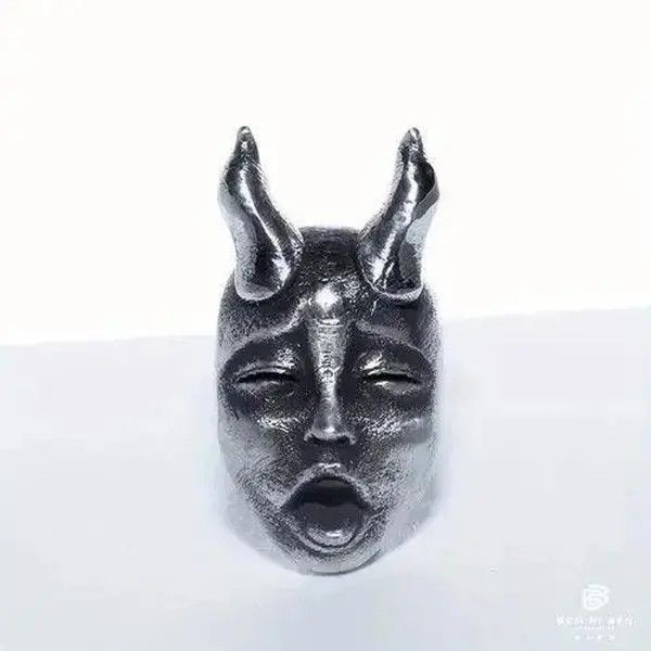 Jewelry Gothic Retro Silver Mask Earrings Size ONE SIZE - 8 Thumbnail