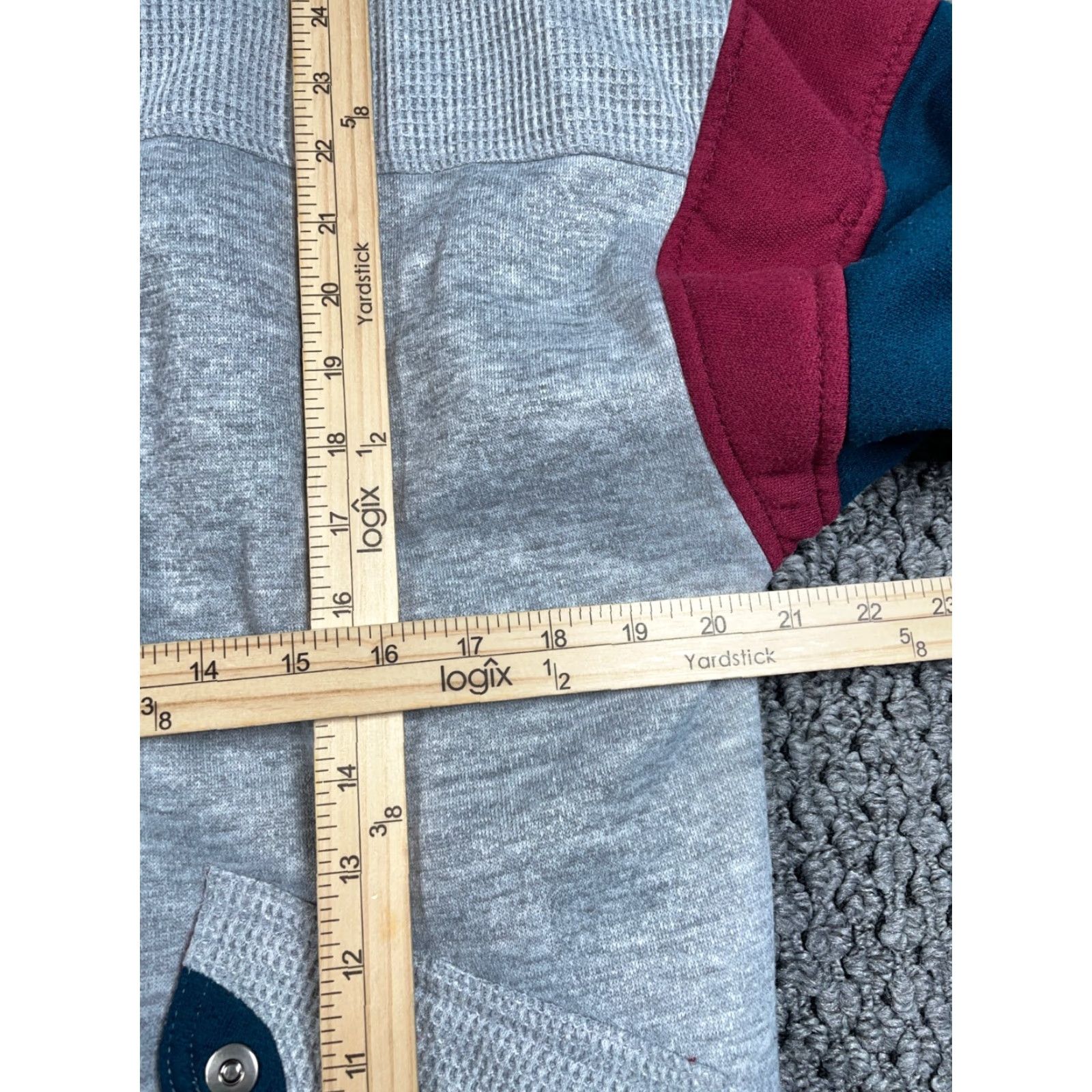 Vintage VTG 90s Reversible Windbreaker Jacket Adult Medium Gray Red Snap Button Mens Size US M / EU 48-50 / 2 - 7 Thumbnail