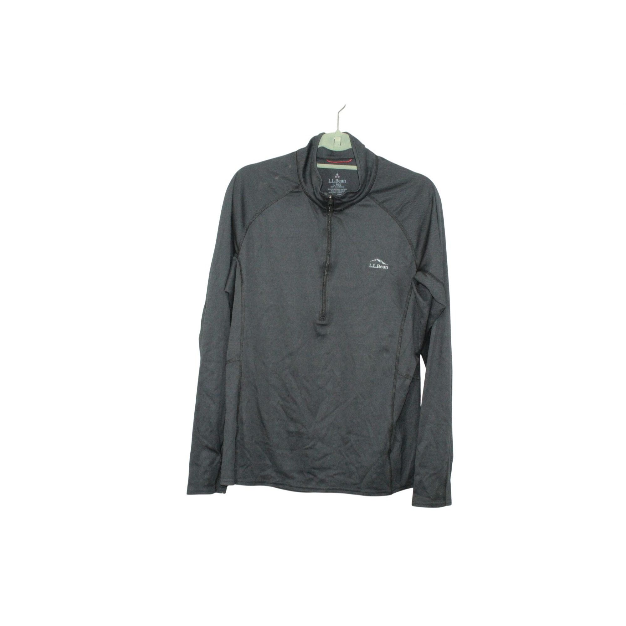 L.L. Bean LL Bean Men's Midweight Base Layer Quarter Zip Black Stretch Size US L / EU 52-54 / 3 - 1 Thumbnail