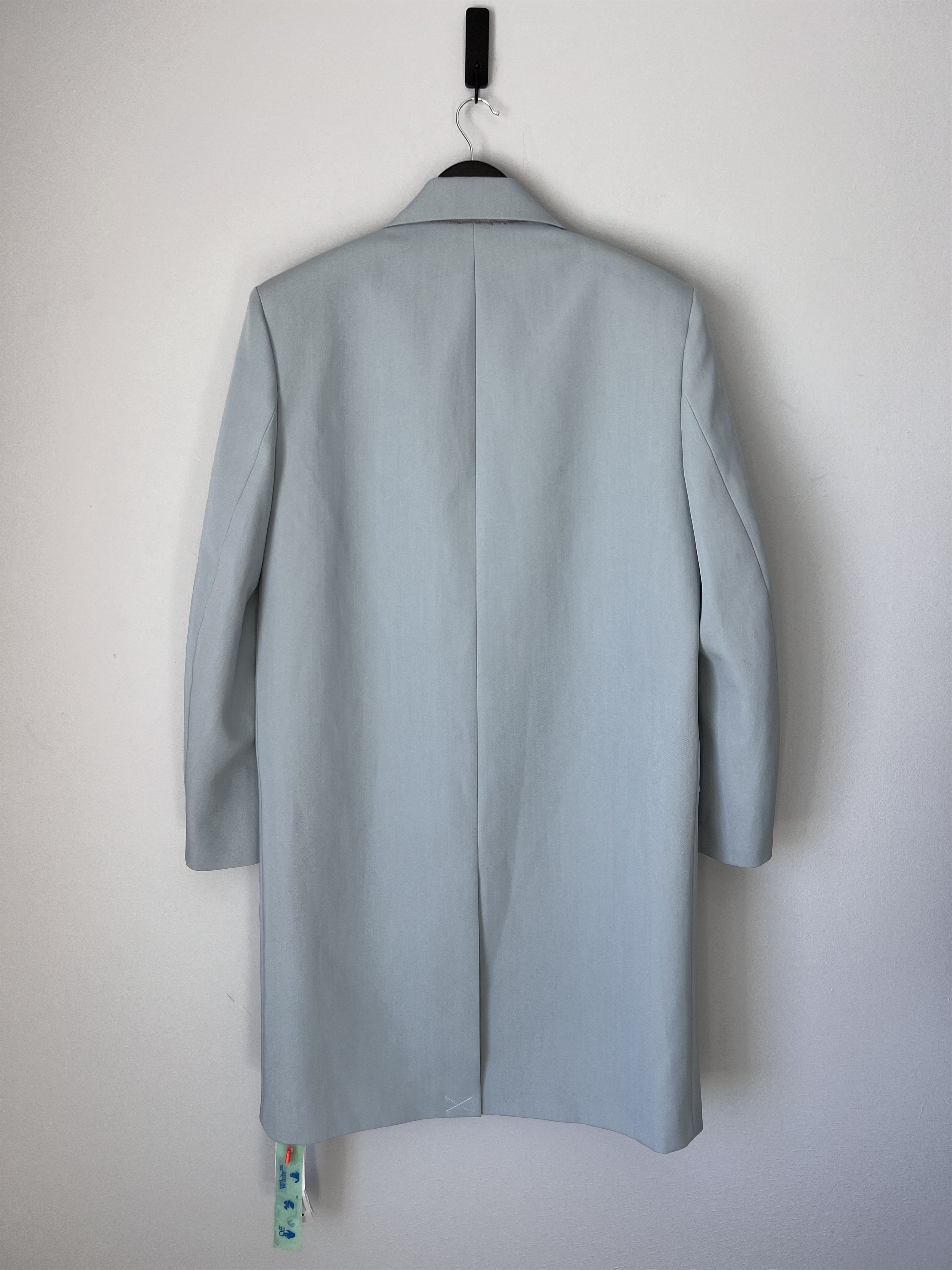 Off-White Off White Embroidered Double Wool Skate Zip Coat in Blue Size US M / EU 48-50 / 2 - 6 Thumbnail