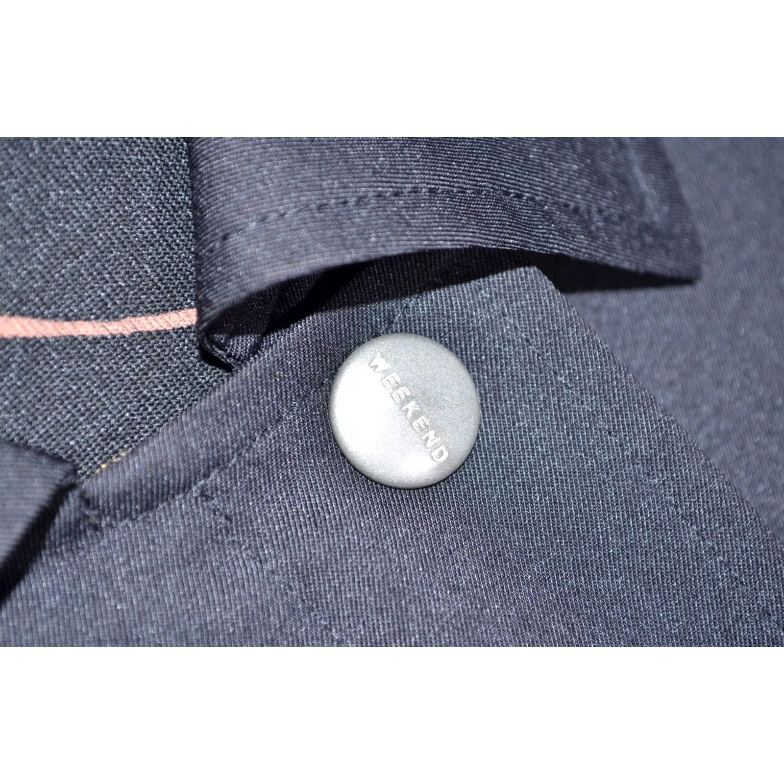 Vintage Weekend Max Mara Jacket Coat Black Full Zip Polyester - 10 UK / 8 US - Woman - Mid-Length - Regular Fit Size L / US 10 / IT 46 - 5 Thumbnail