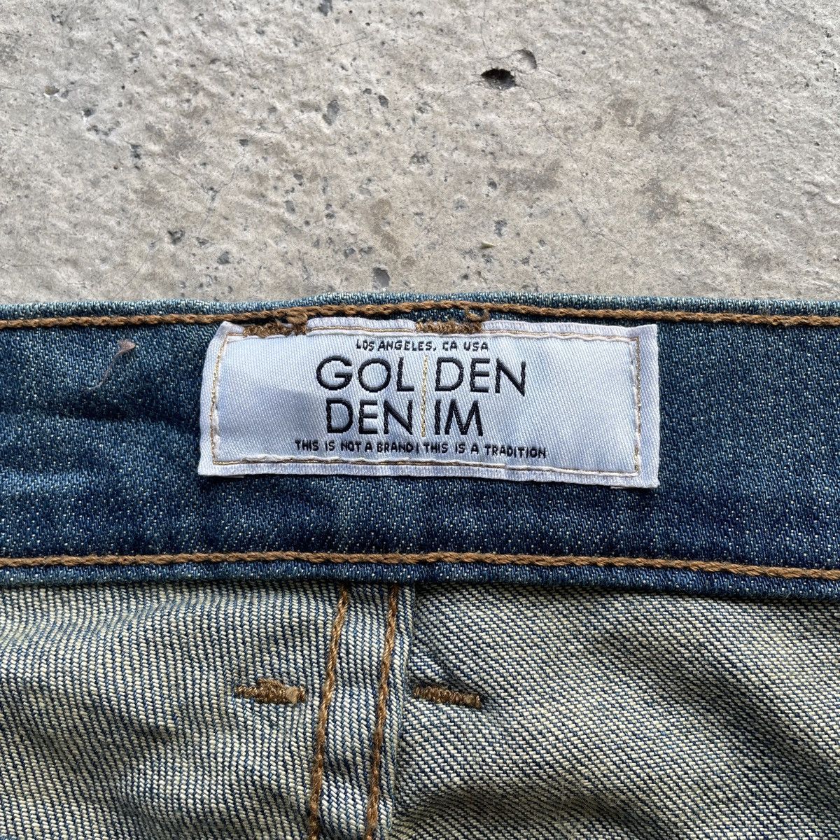Beauty Beast × Jean W42💥 Vintage Golden Denim USA Double Knee Rusty Jeans Pants Size US 42 / EU 58 - 7 Thumbnail