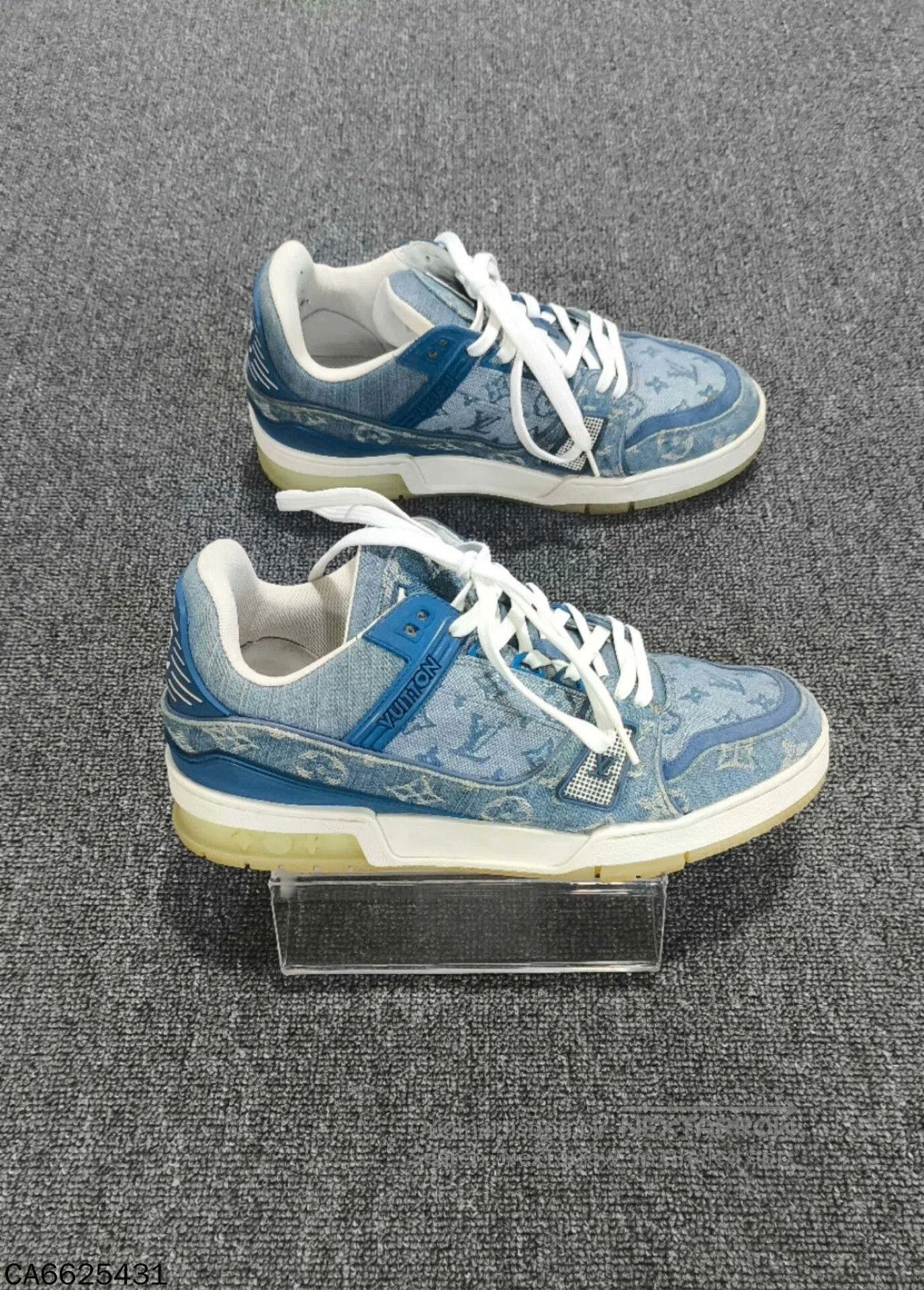 Louis Vuitton Louis Vuitton Blue Denim Trainer. Size US 6 / EU 39 - 3 Thumbnail