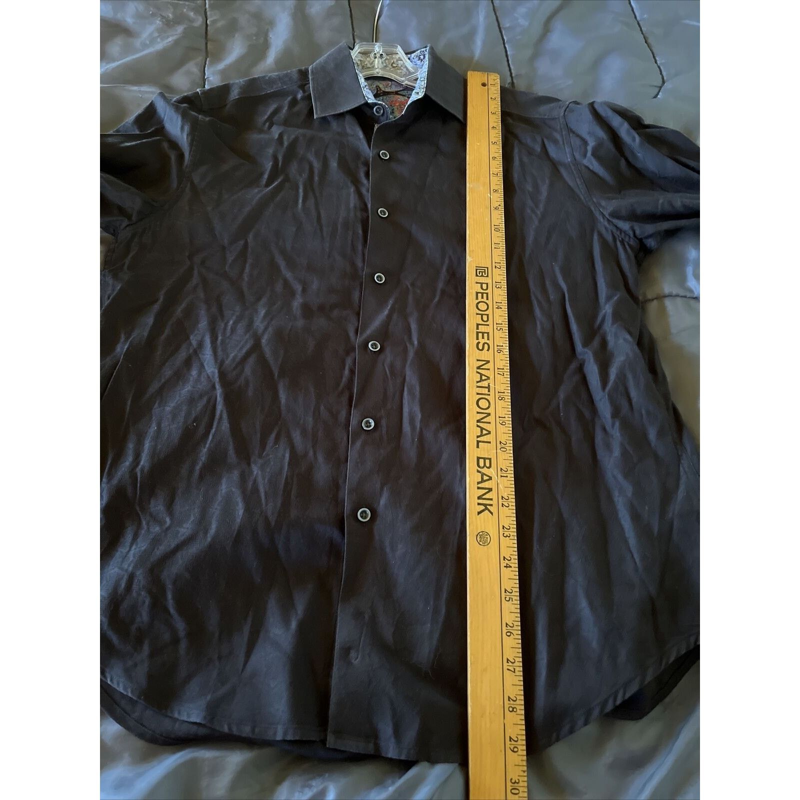 Robert Graham Robert Graham men’s M black long sleeve button cotton shirt Size US M / EU 48-50 / 2 - 16 Thumbnail