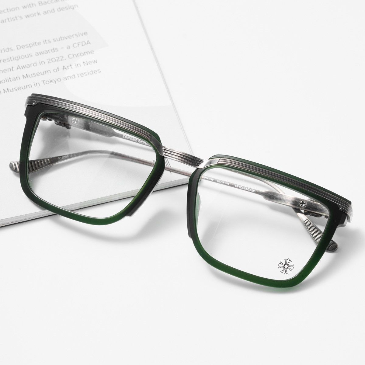 Chrome Hearts CHROME HEARTS TRYDIXAGAIN MATTE DARK OLIVE/ ANTIQUE SILVER Size ONE SIZE - 6 Thumbnail