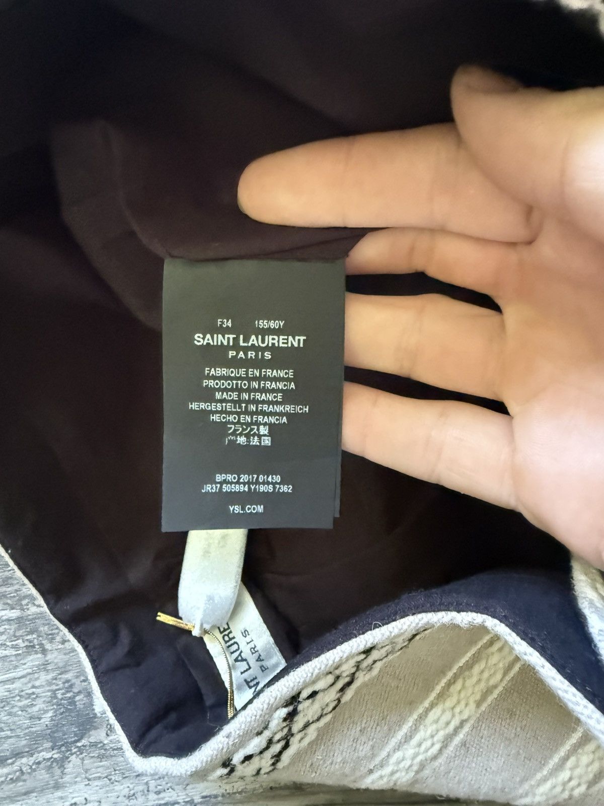 NWT - Saint Laurent Woven Wrap Mini Skirt