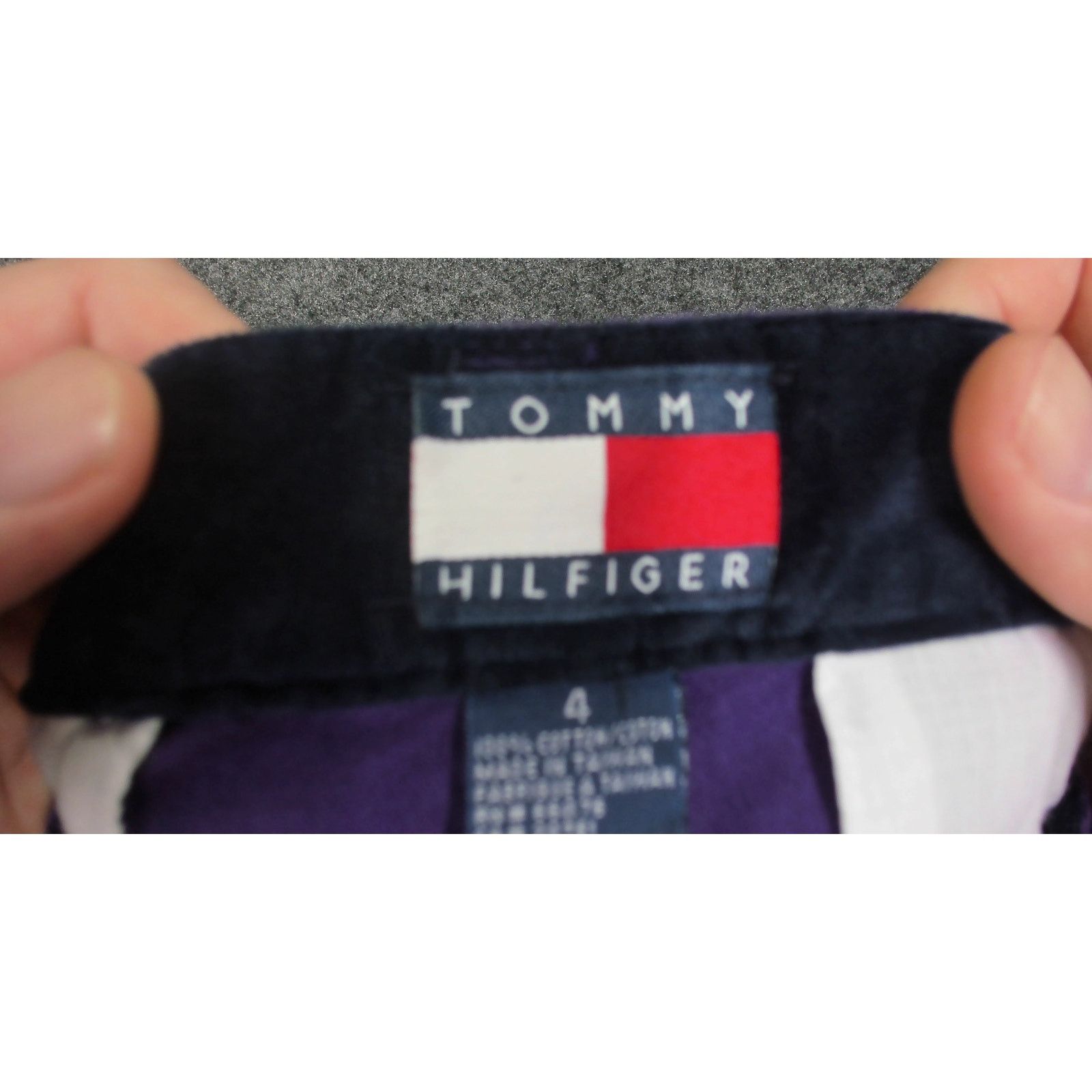 Tommy Hilfiger 90s Tommy Hilfiger Purple Velvet Wide Leg Pants 4 Size 27" / US 4 / IT 40 - 10 Thumbnail