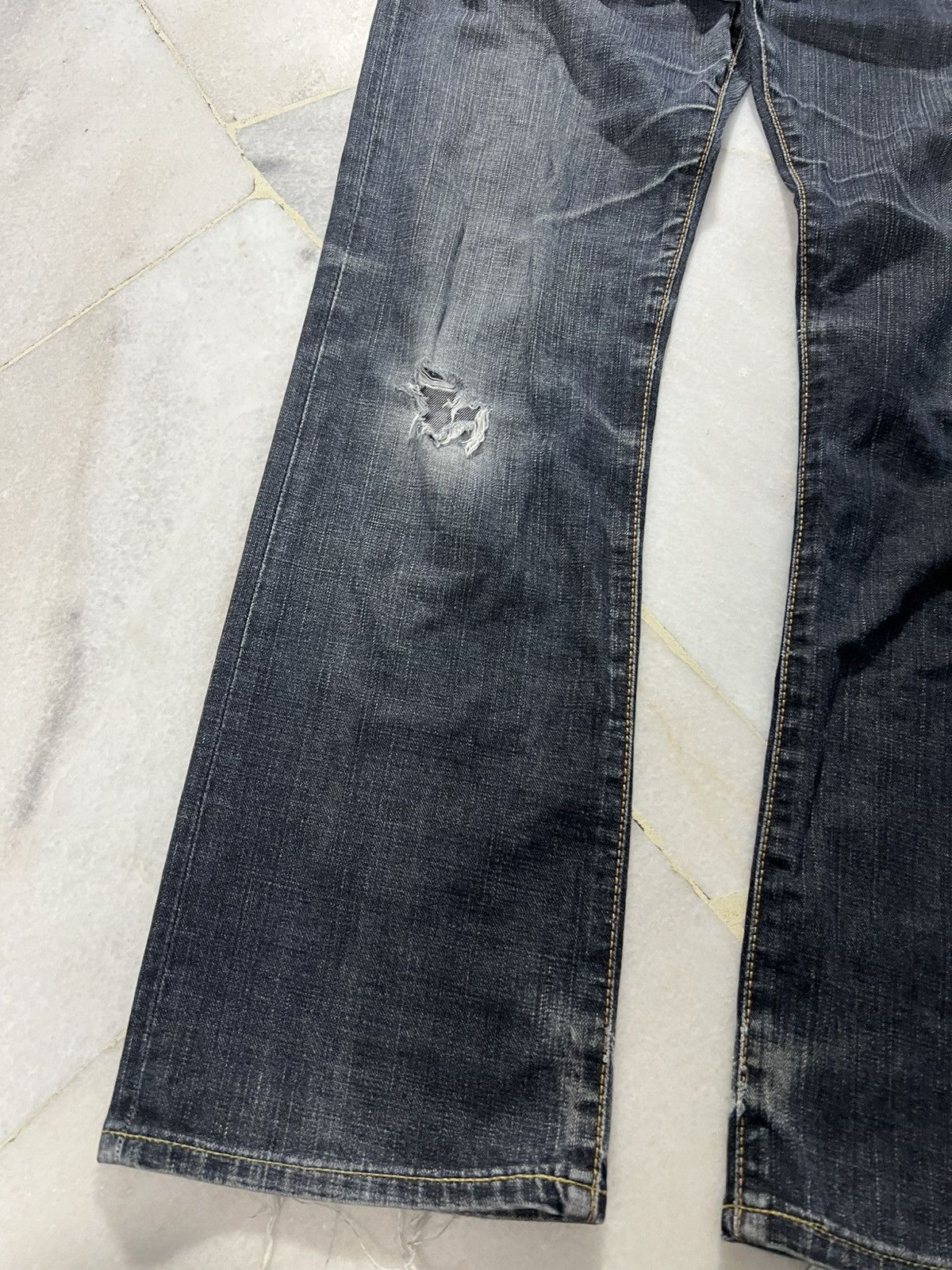 Edwin 💥Flare💥Vintage Edwin 503 Blue Trip Edgline Washed Jeans Size US 32 / EU 48 - 3 Thumbnail