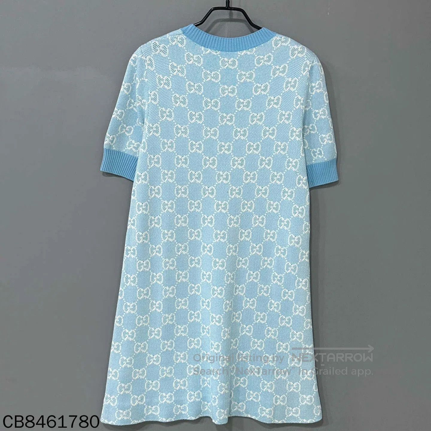 Gucci Gucci Sky Blue Full Print Dress. Size S / US 4 / IT 40 - 3 Thumbnail