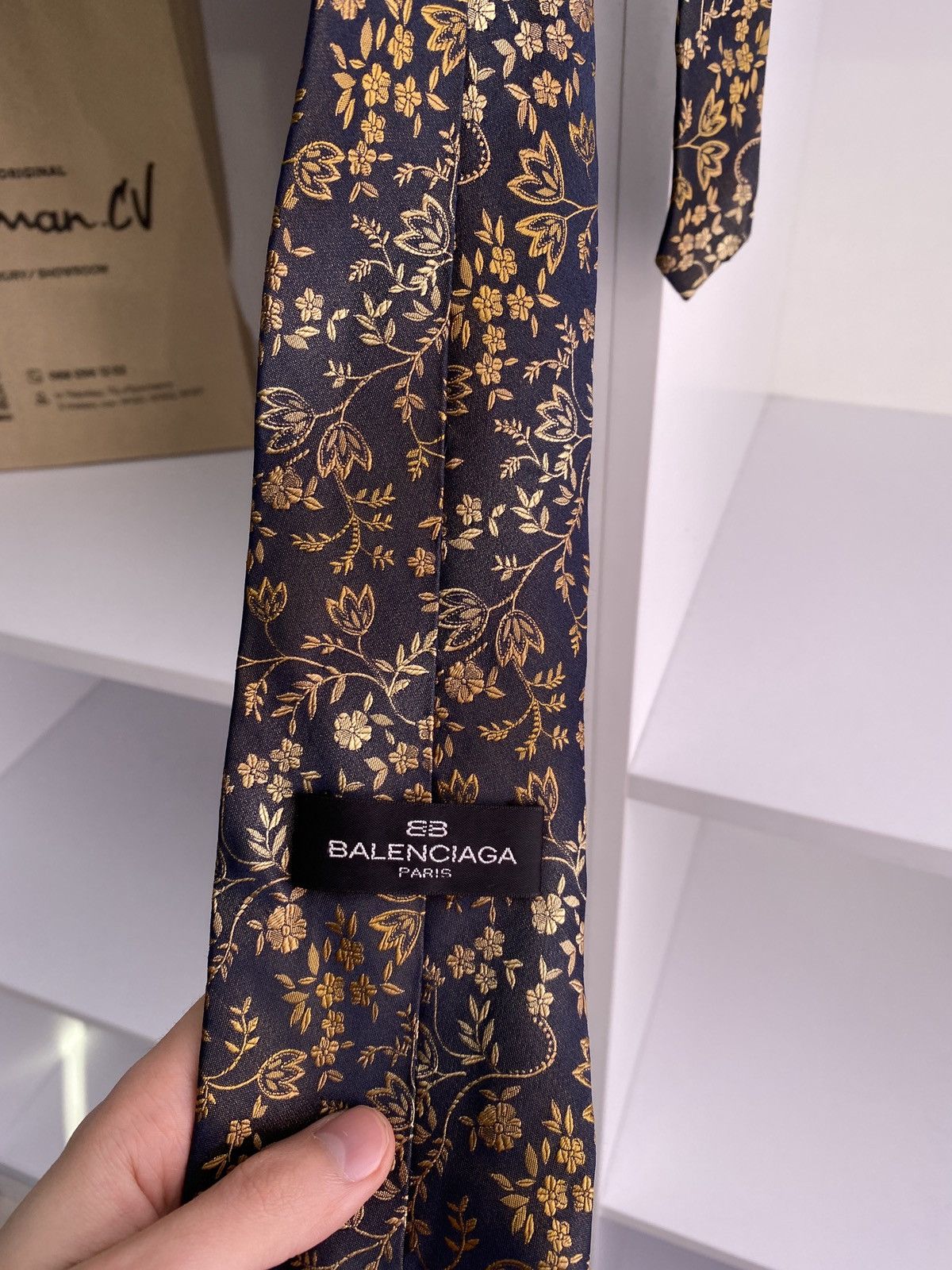 Balenciaga × Vintage Vintage Balenciaga Tie Size ONE SIZE - 4 Thumbnail