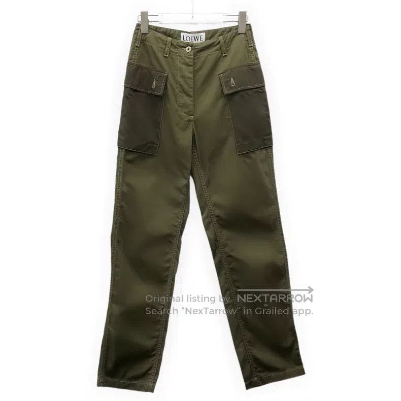Loewe Loewe Dark Green Cotton Casual Pants Size 42" / US 20 - 1 Thumbnail