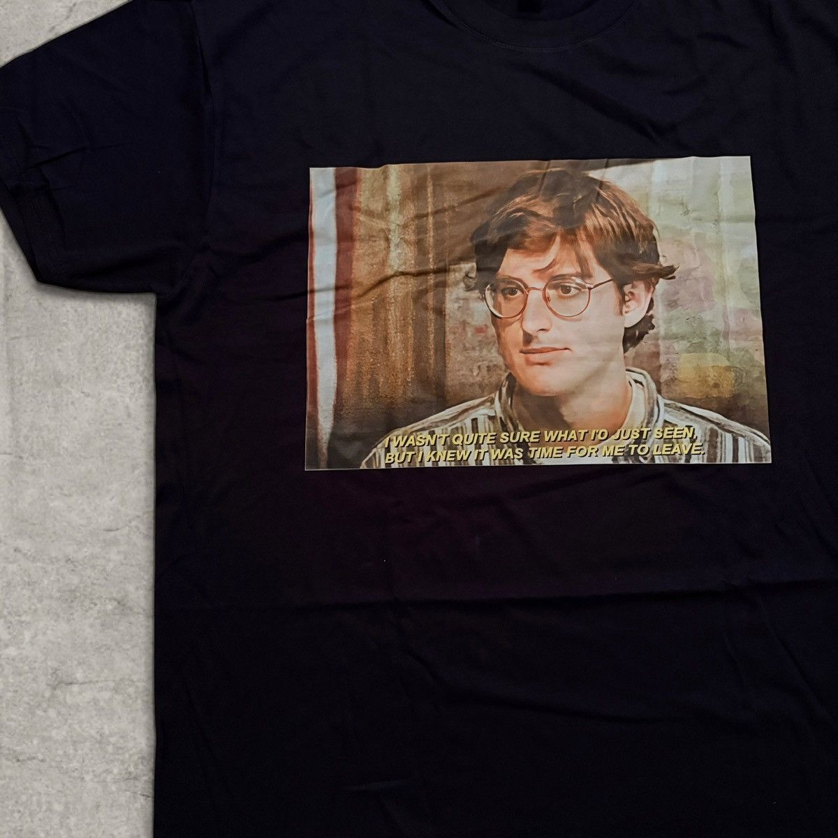 Japanese Brand Cool vintage style t-shirt, Louis Theroux UK, black. Size L Size US L / EU 52-54 / 3 - 2 Thumbnail
