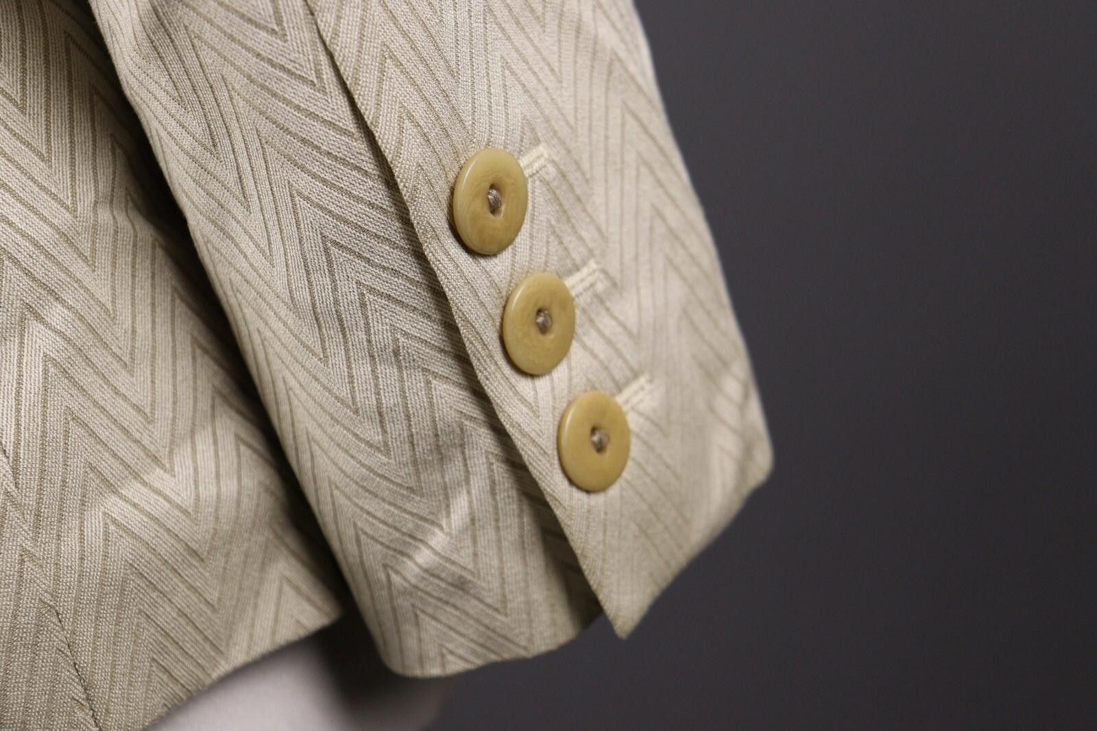 Escada Escada by Margaretha Ley Beige Wool Stripe Jacket Size 40 Size M / US 6-8 / IT 42-44 - 8 Thumbnail
