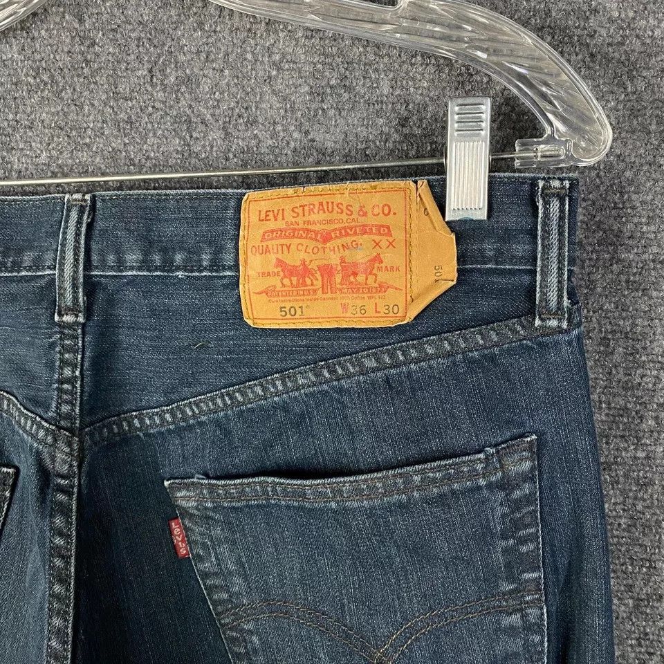Levi's Levi's Jeans Men's 36x30 501XX Denim Button Fly 100% Cotton Size US 36 / EU 52 - 8 Thumbnail