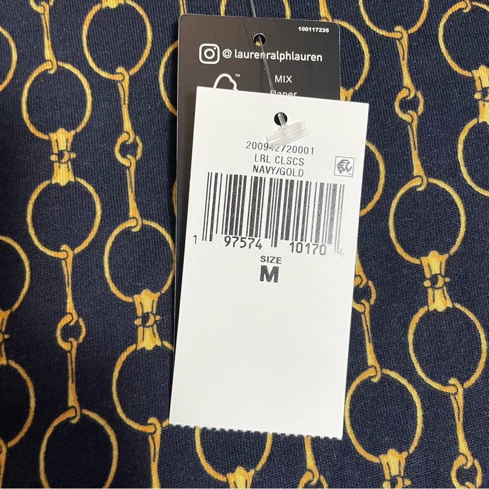 Ralph Lauren NWT New Ralph Lauren Navy Short Chain Print Top Size M Size M / US 6-8 / IT 42-44 - 7 Thumbnail