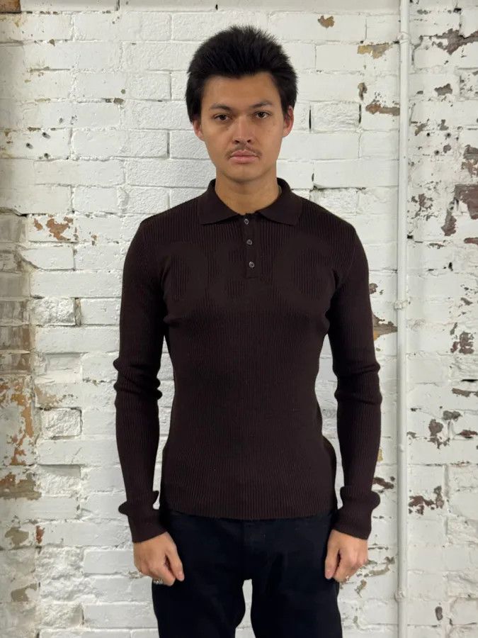 Dolce & Gabbana 2000s Dolce & Gabbana Brown Wool Polo Longsleeves Size US M / EU 48-50 / 2 - 2 Thumbnail