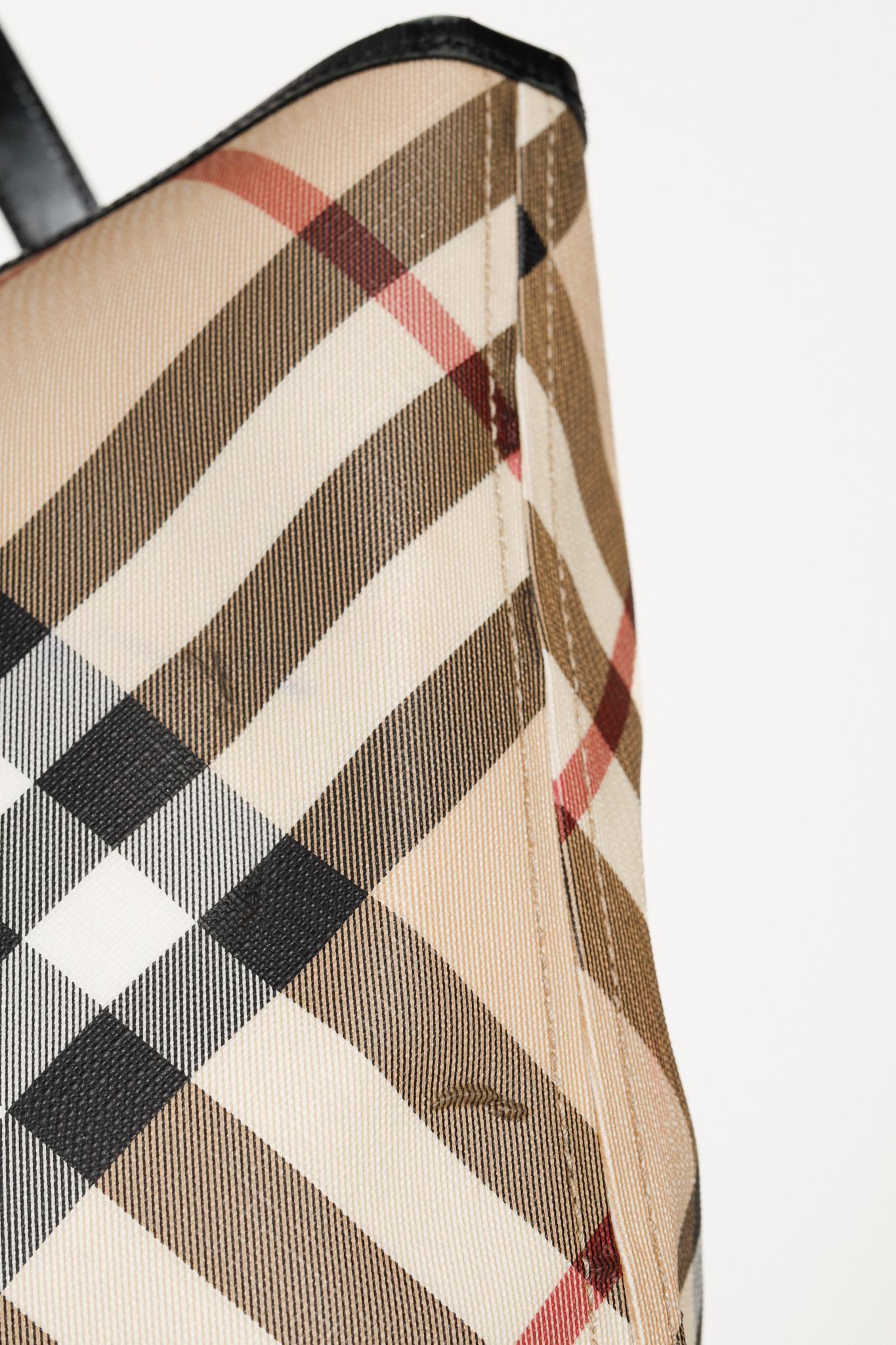 Burberry Burberry Nova Check Leather-Trimmed Large Shopper Tote Size ONE SIZE - 9 Thumbnail
